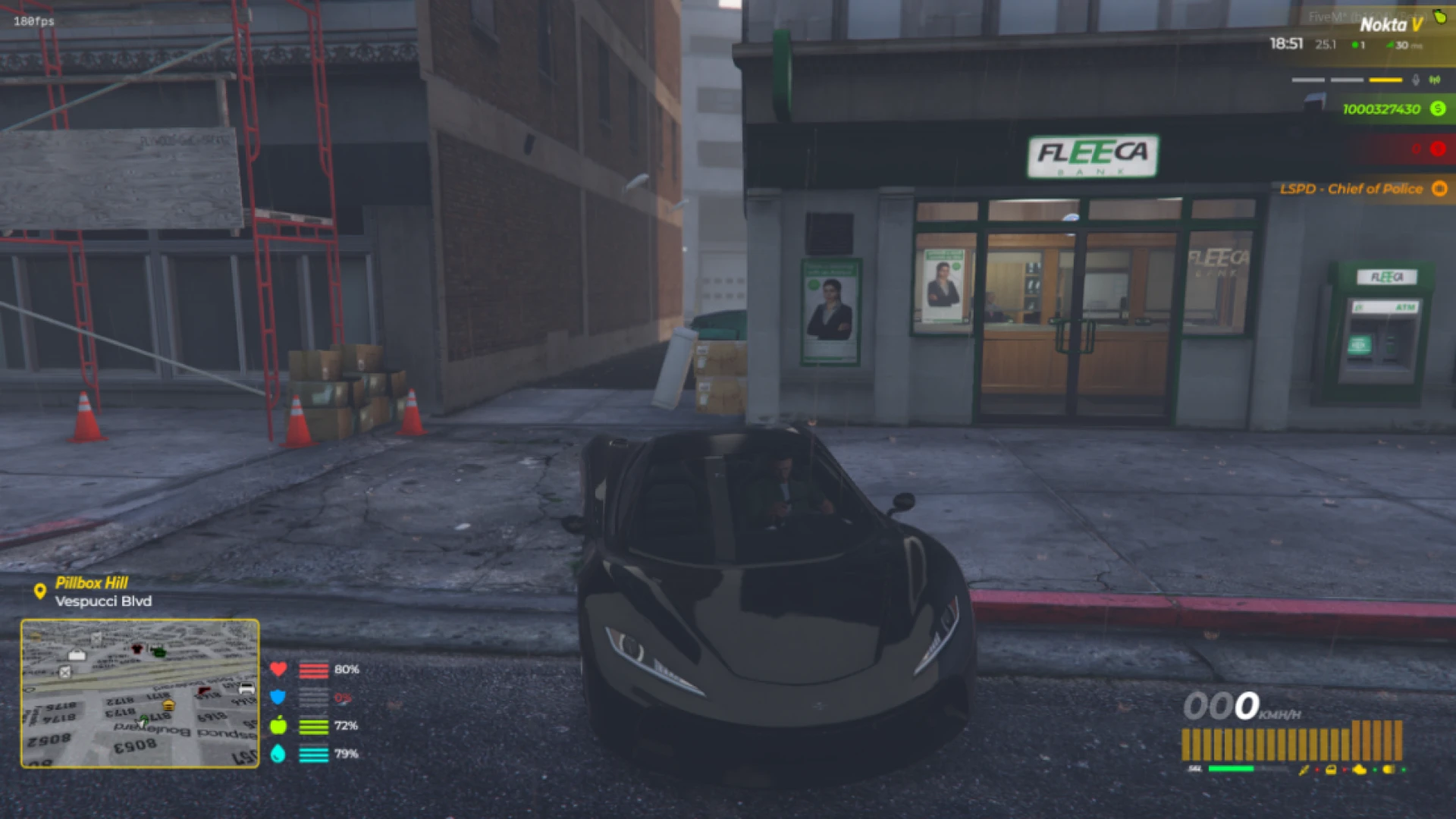 Custom HUD script status bars and speedometer in FiveM