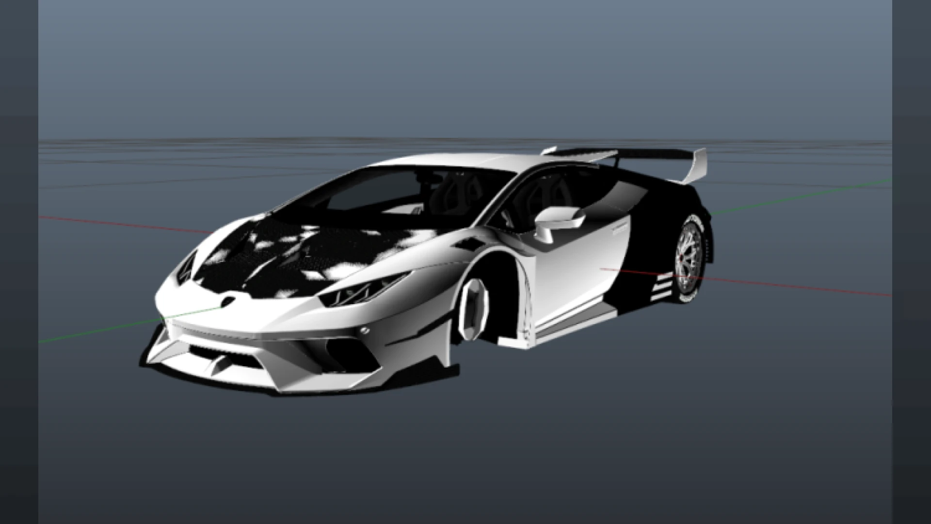 Custom Lamborghini widebody supercar with scissor doors shown in FiveM