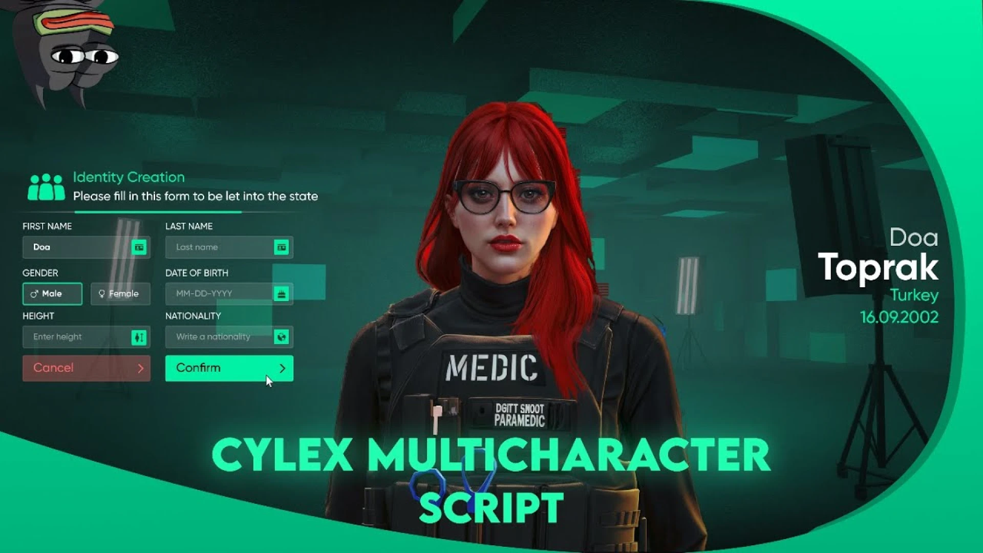 Multicharacter Script selection screen in FiveM