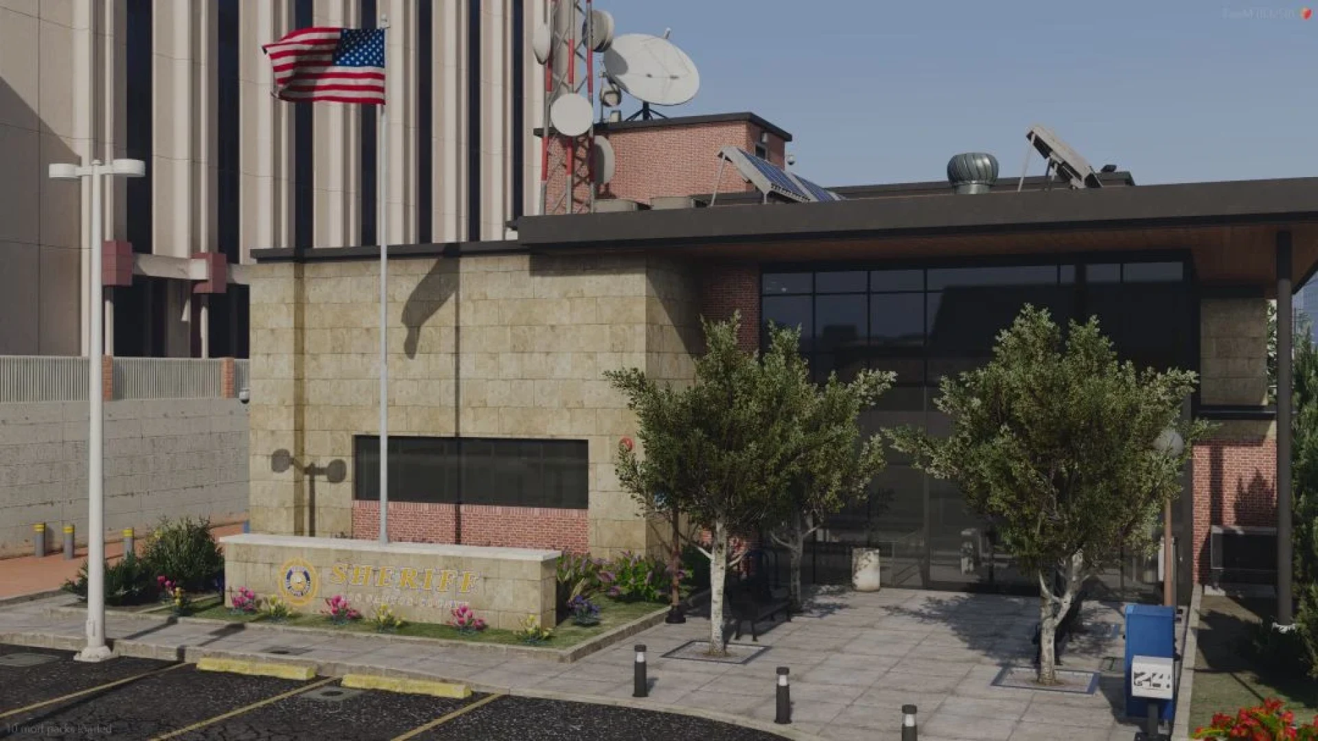 Davis police station lobby, holding cells, and briefing room interior — view 2