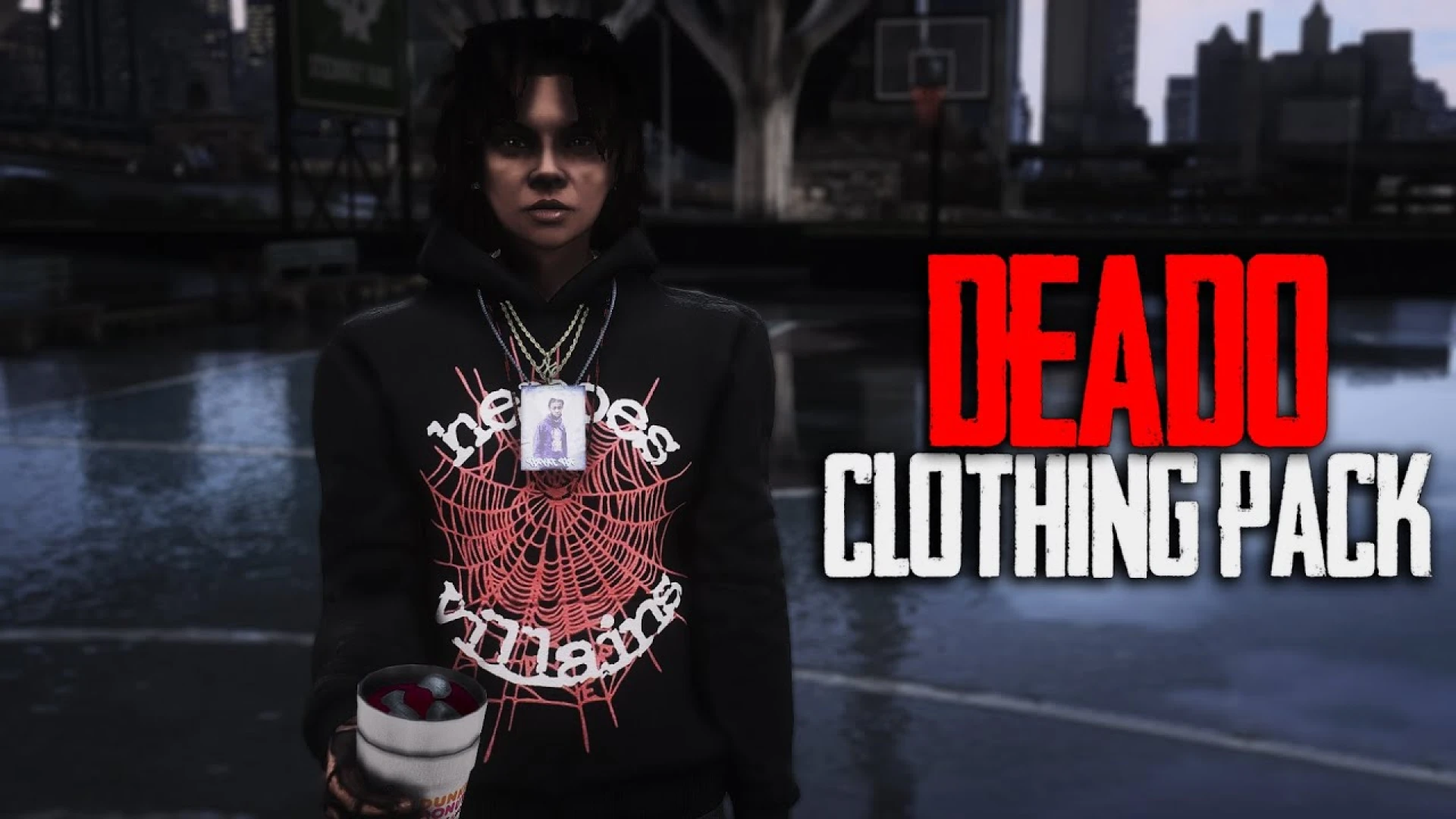 Deado Clothing Pack V1 outfits displayed on a FiveM player model