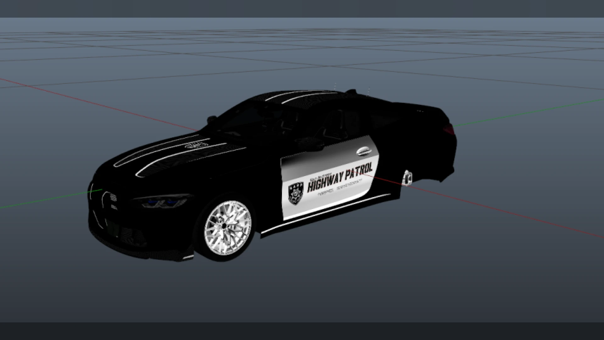 Debadged police patrol car for FiveM law enforcement duty