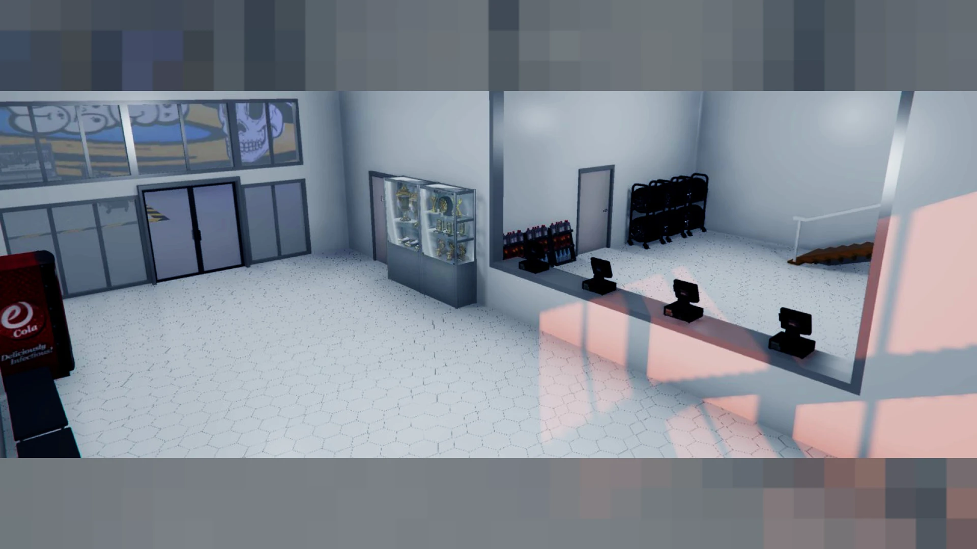 Del Pierro Custom garage interior with vehicle lifts and work bays in FiveM — view 2