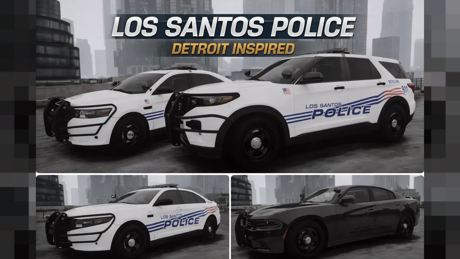 Detroit police pack of FiveM law enforcement vehicles