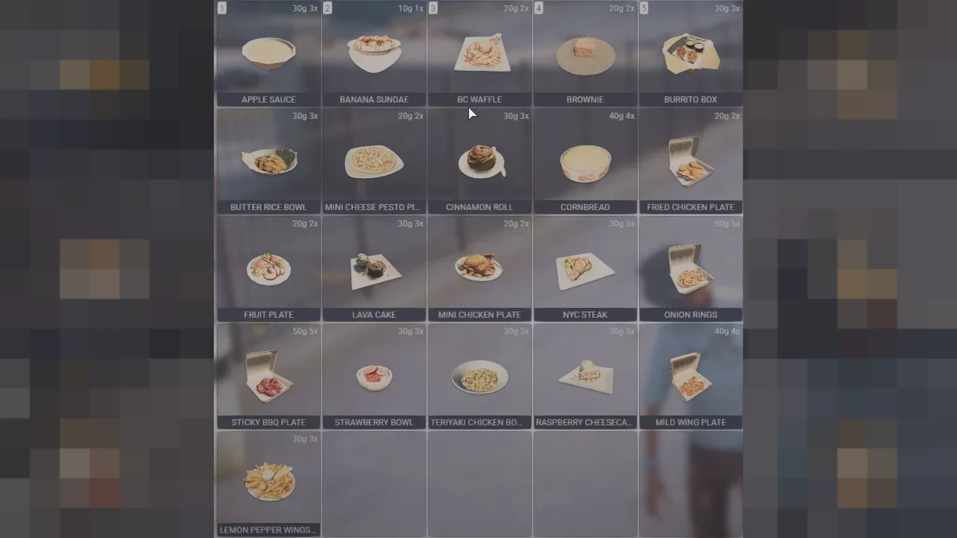 Food props pack for FiveM — plated meals, snacks and drinks