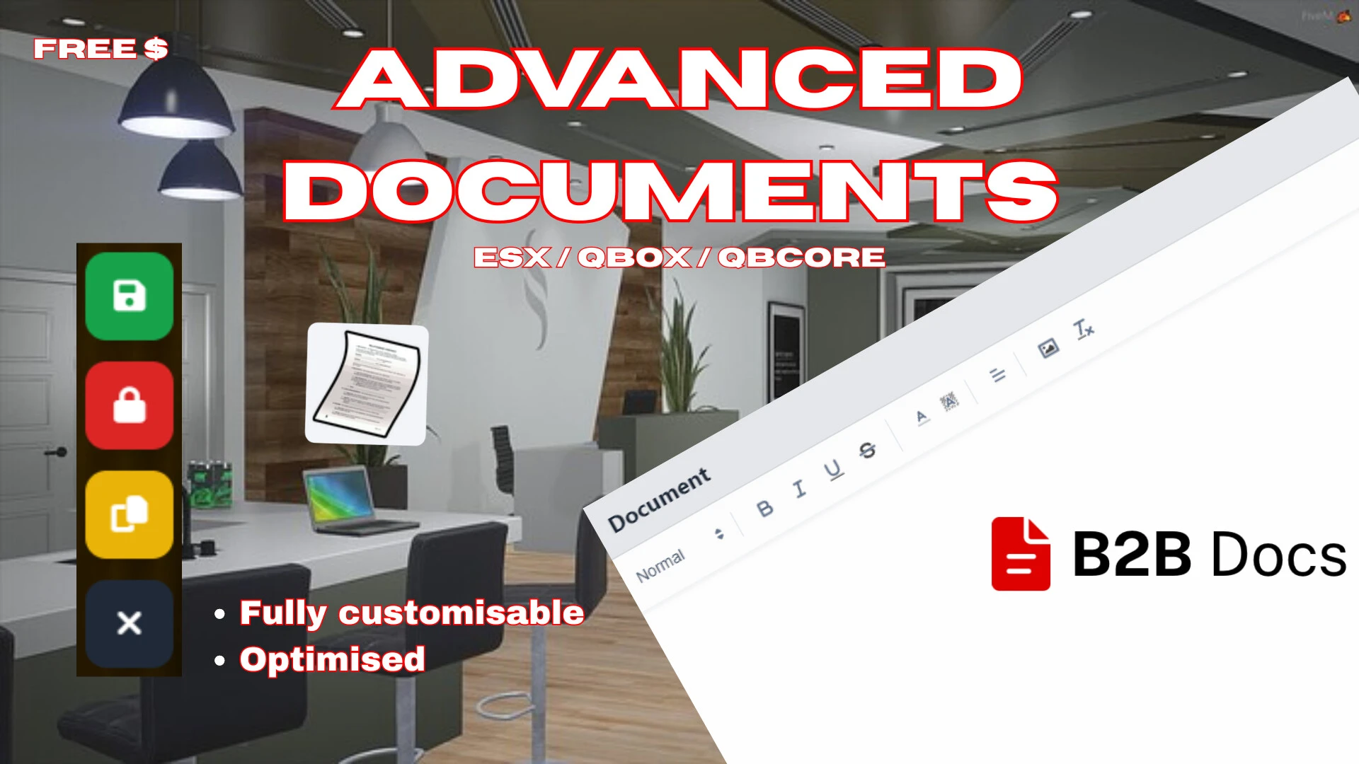 Documents & Notes FiveM script — writing a document to hand to another player