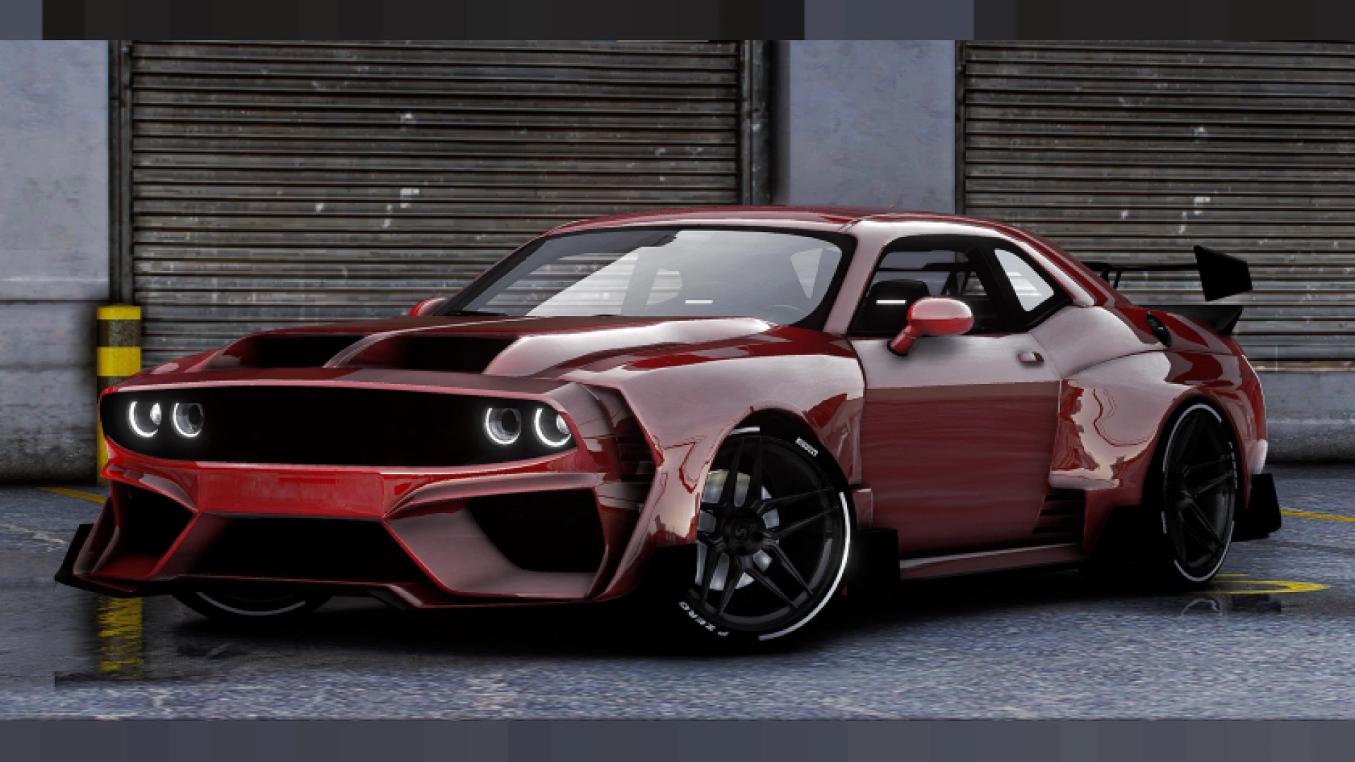 Dodge Challenger Demon supercharged muscle car for FiveM