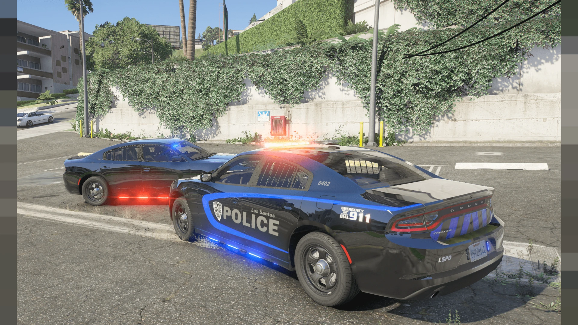 Dodge Charger LSPD marked police cruiser for FiveM — view 2