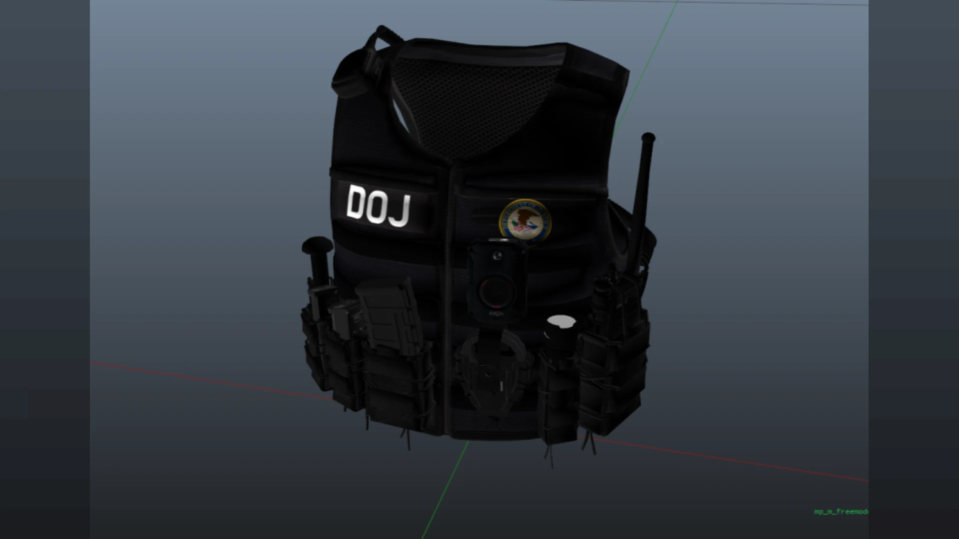 DOJ vest EUP shown on a FiveM law enforcement character model