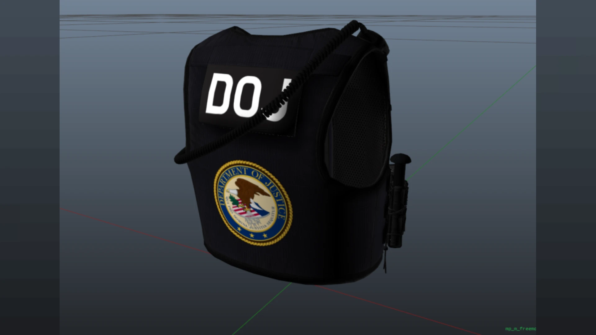 DOJ vest EUP shown on a FiveM law enforcement character model — view 2