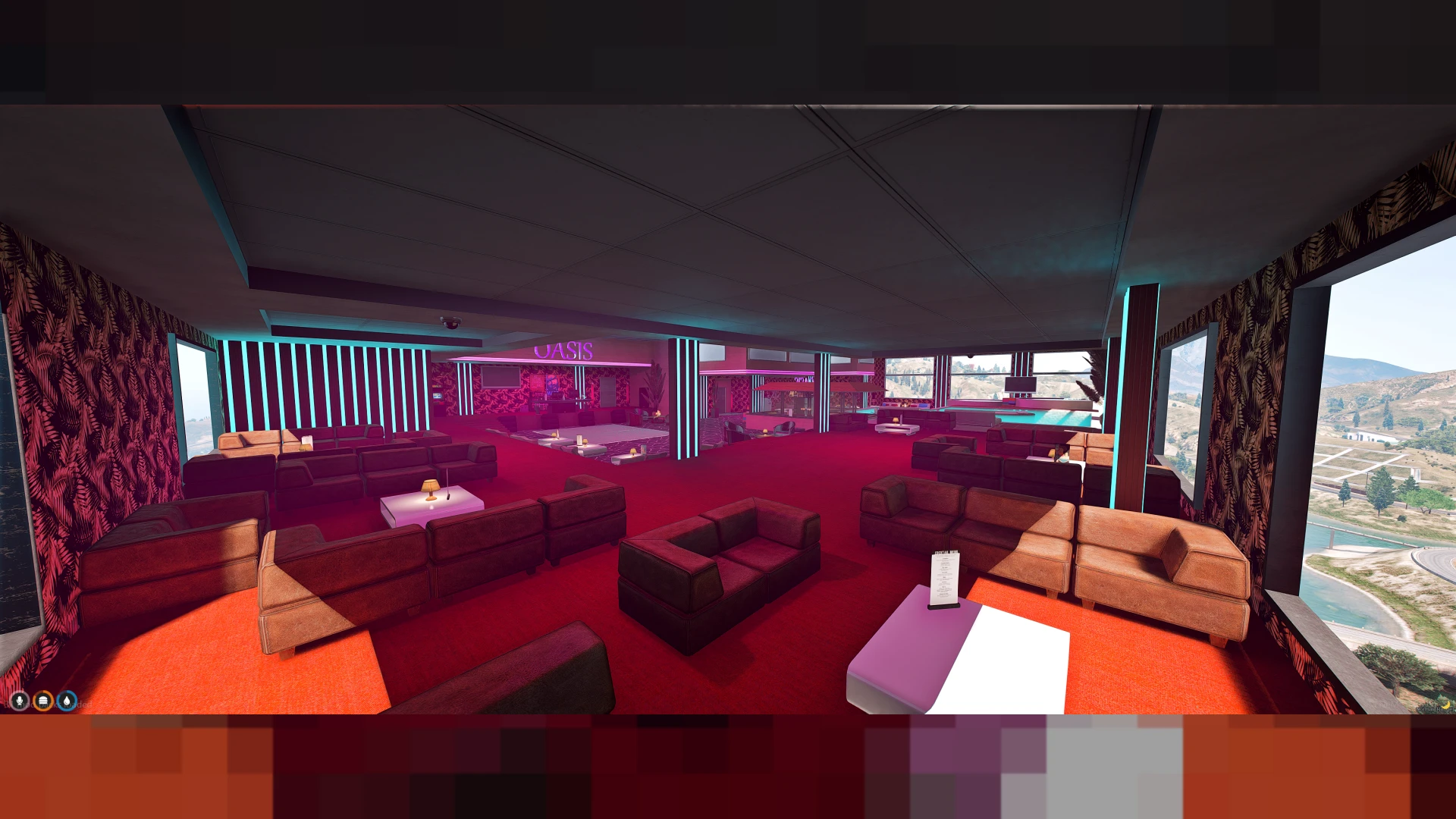 Oasis club mlo nightclub interior with bar and dancefloor in FiveM