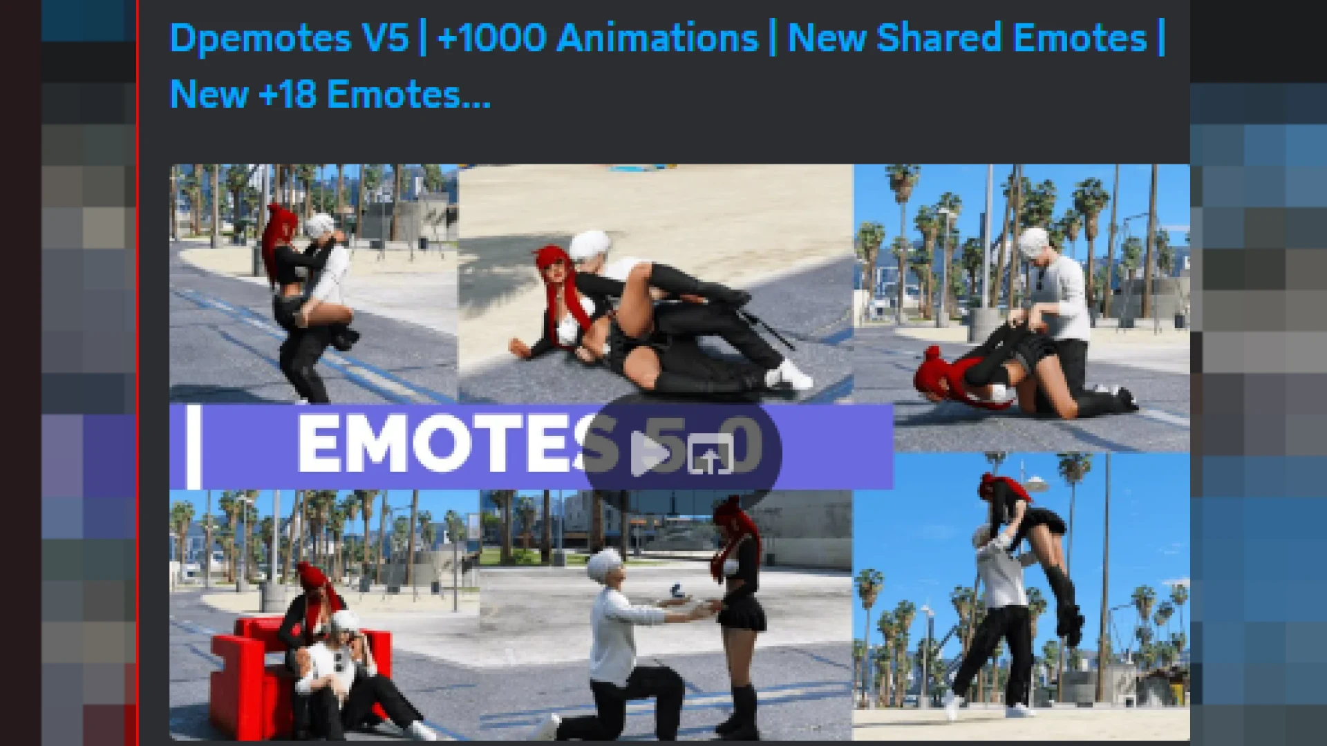 DP Emotes V5 — FiveM emote menu with over 1000 animations