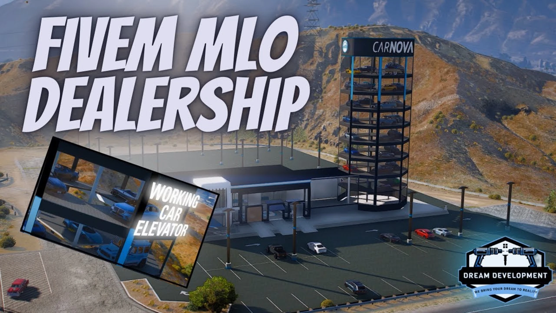 Luxury showroom floor of the CarNova car dealership MLO in FiveM