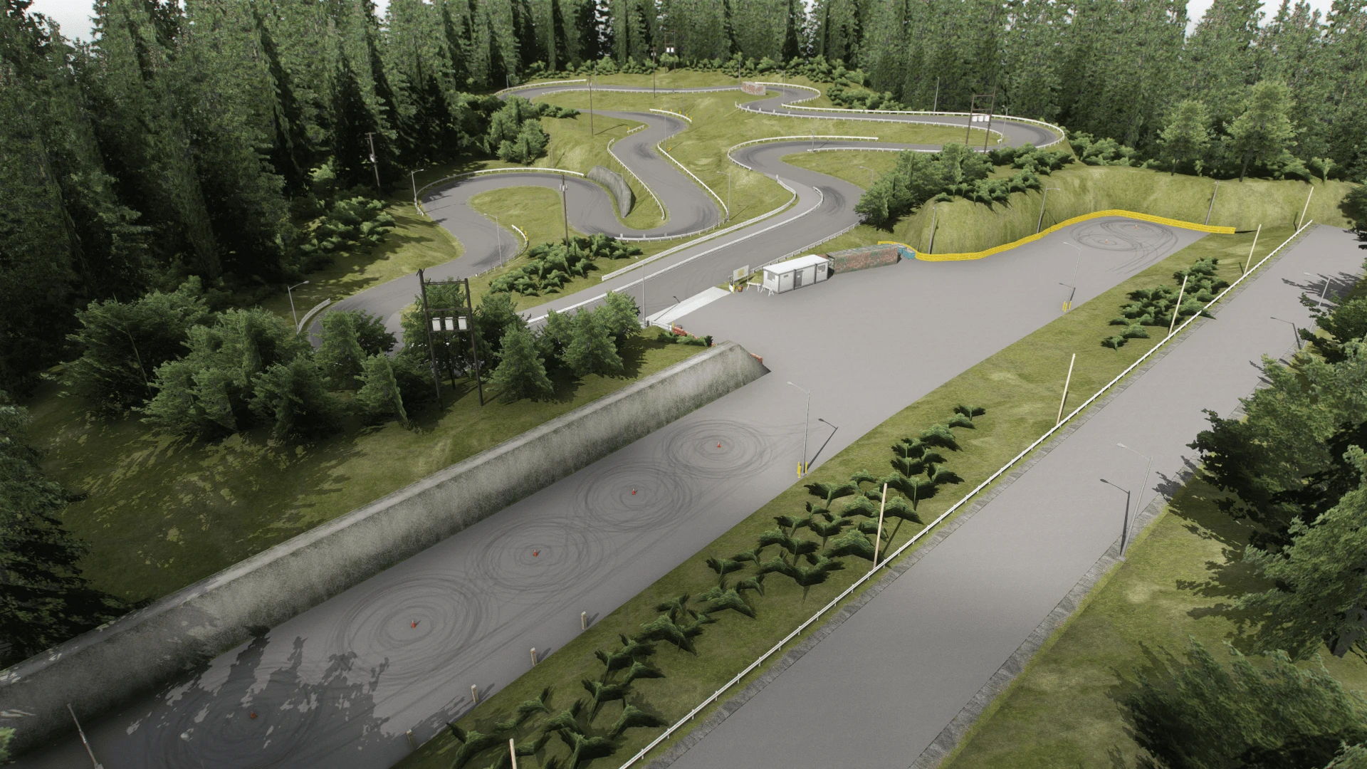 Drift Playground MLO track with ramps, lanes, and open drifting space — view 2