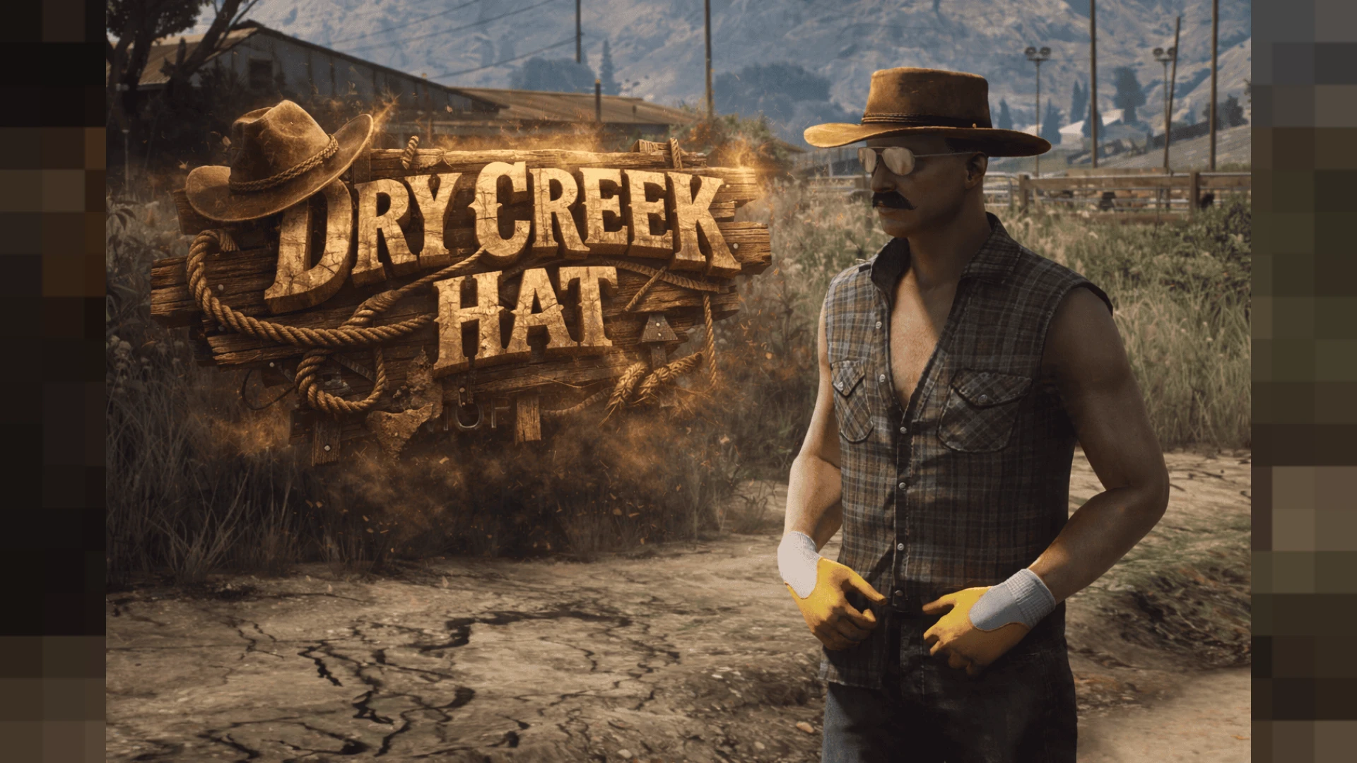Dry Creek Cowboy Hat on a FiveM MP male freemode character