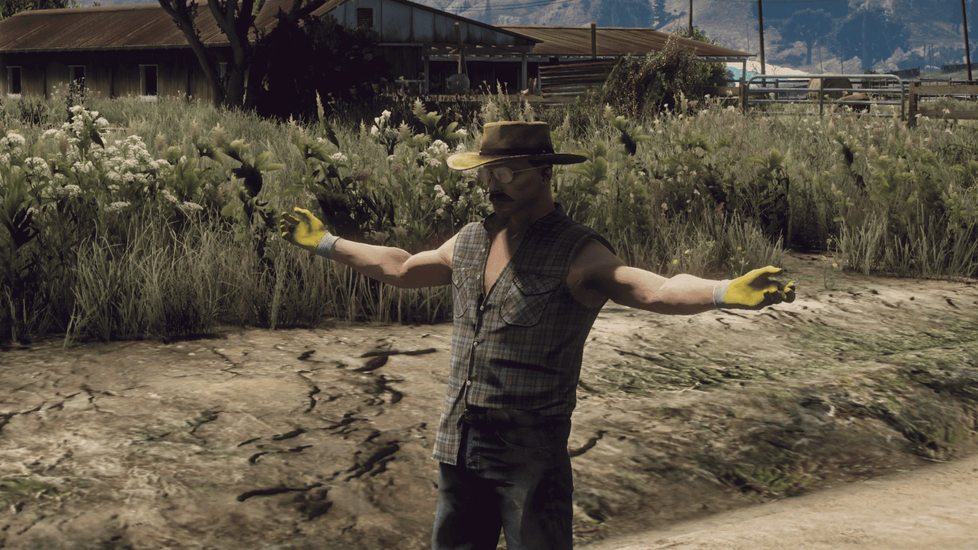 Dry Creek Cowboy Hat on a FiveM MP male freemode character — view 2