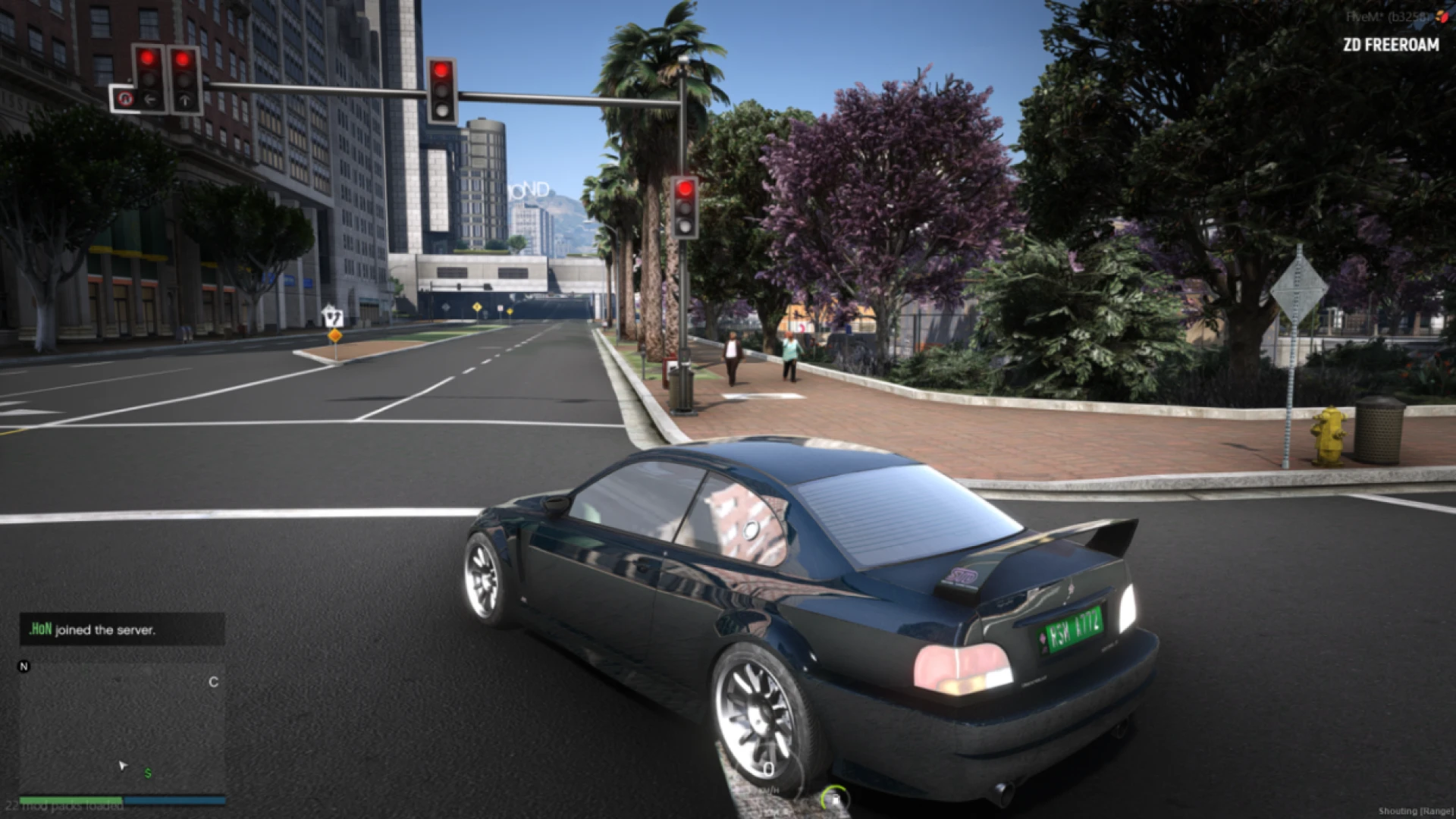 Dubai roads sleek sun-baked asphalt and markings in a FiveM city