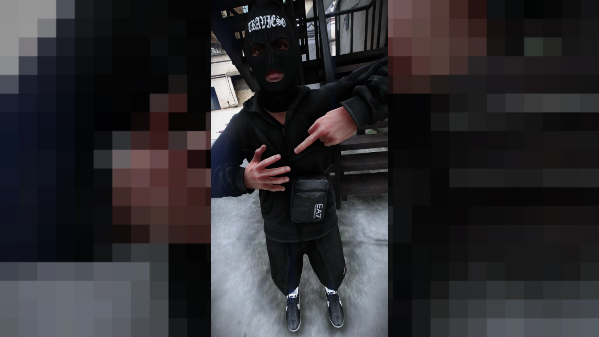 EA7 waist bag for MP Male FiveM clothing preview