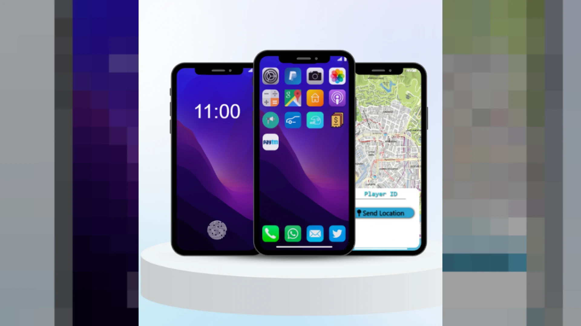EF phone smartphone interface open in a FiveM roleplay server