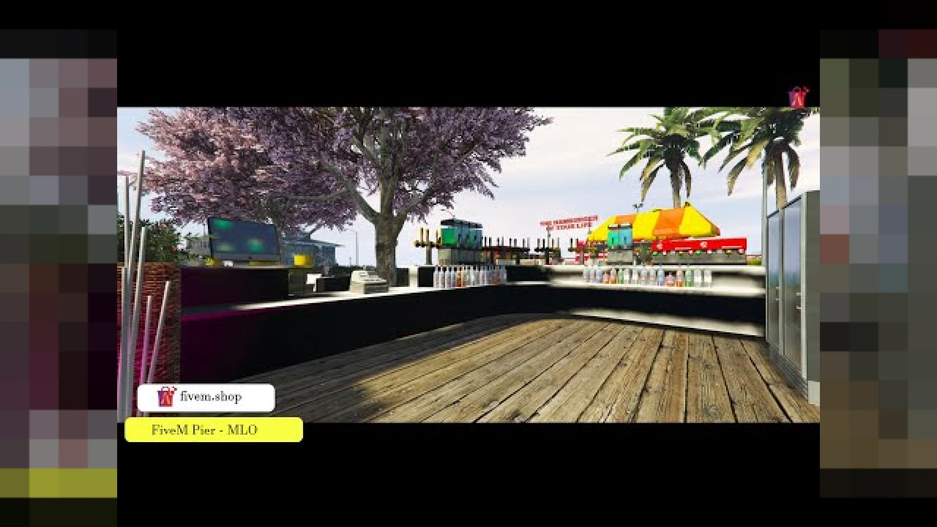 Elite Pier Bar MLO seaside venue and waterfront seating in FiveM