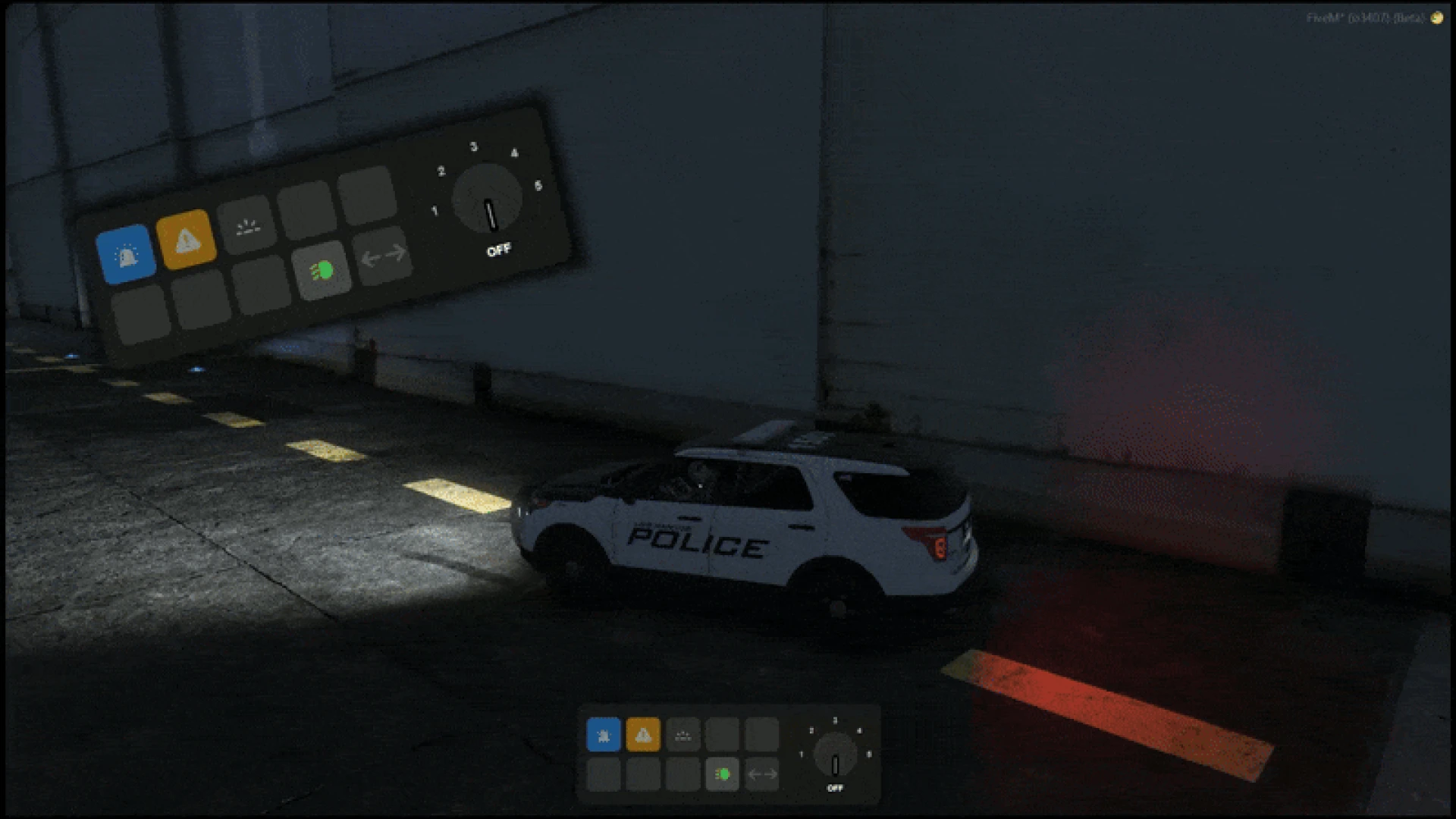 Emergency Lights & Sirens FiveM ELS — police vehicle with emergency lights active