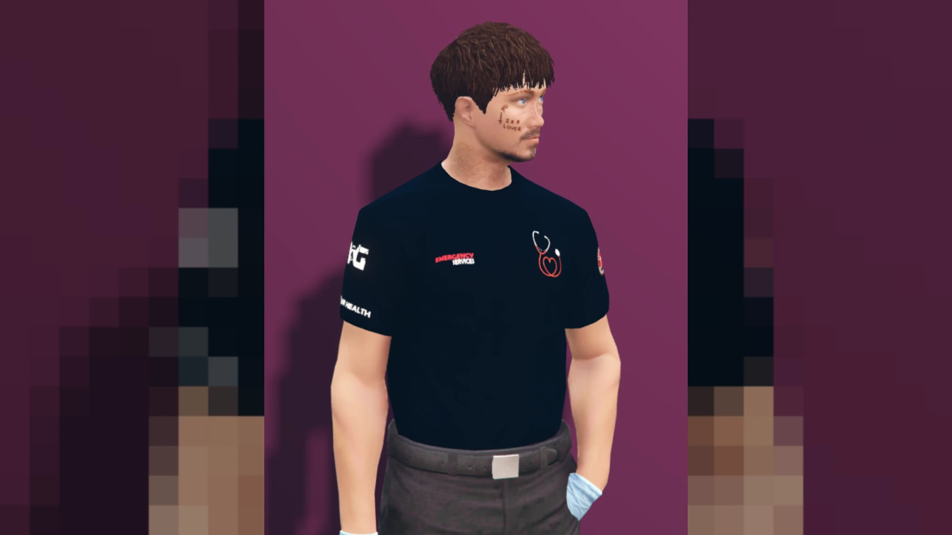 EMS clothing pack worn by a FiveM paramedic character