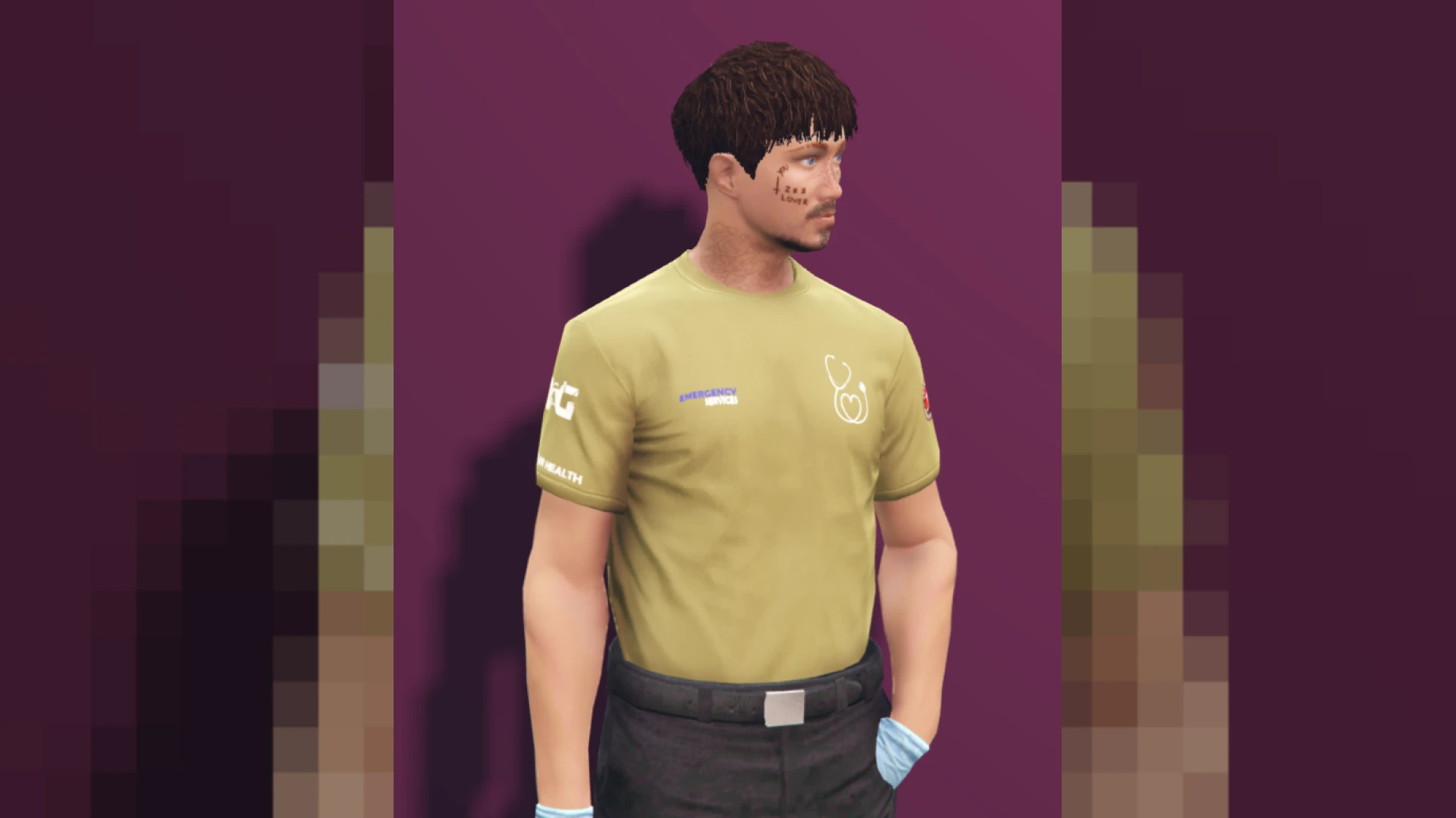 EMS clothing pack worn by a FiveM paramedic character — view 2