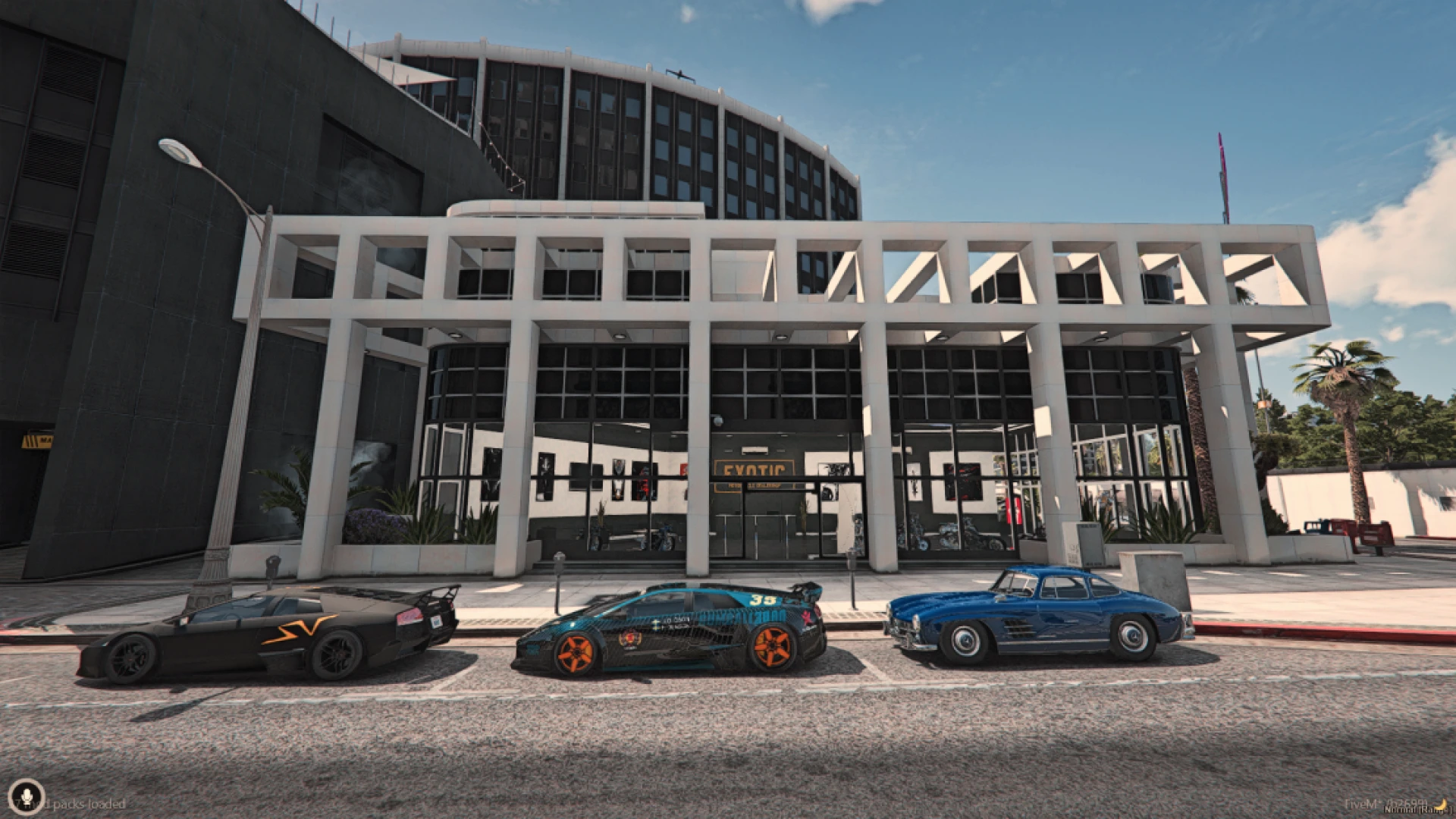 Motorcycle dealership MLO showroom with exotic bikes on display in FiveM — view 2