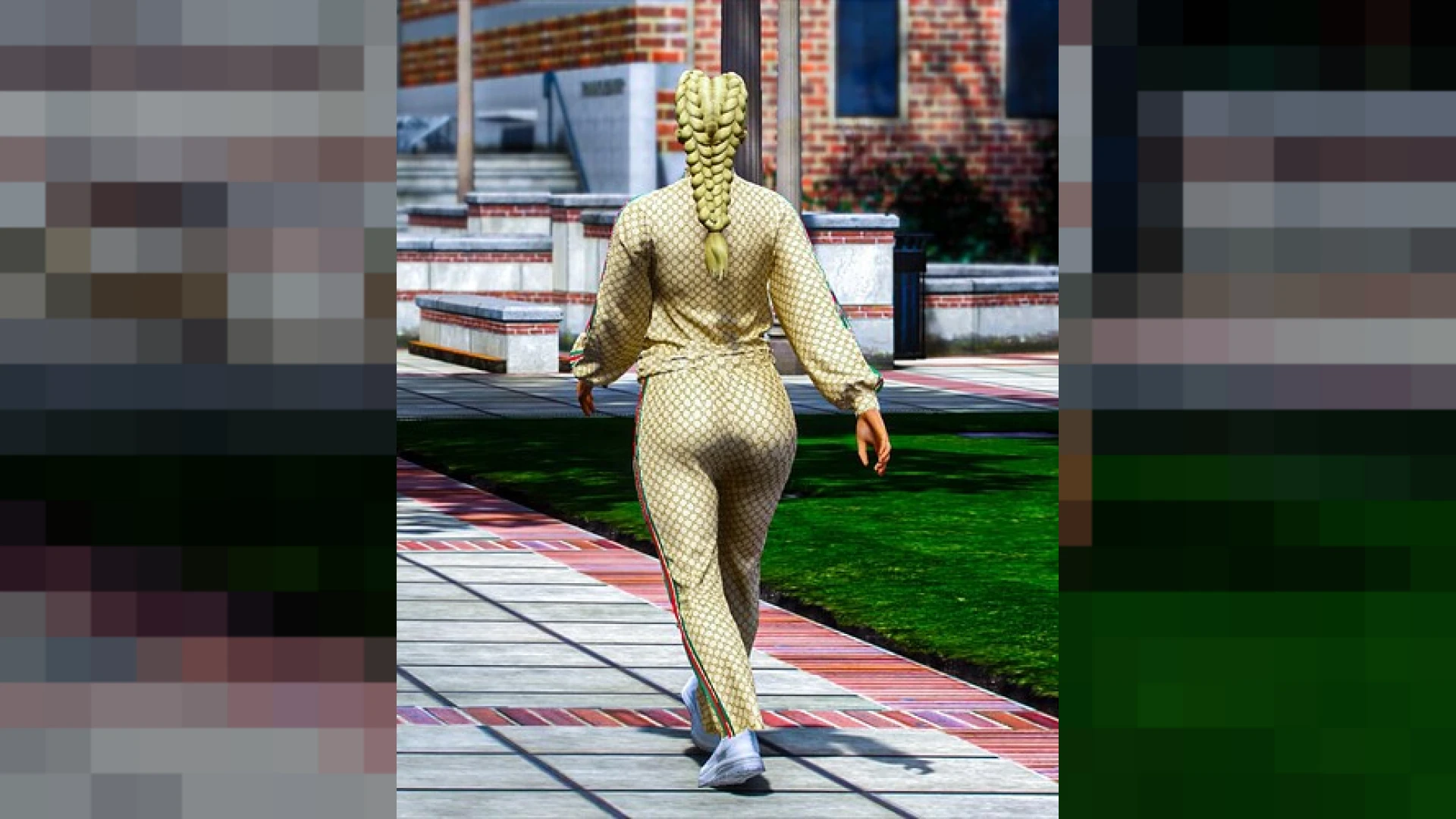 Female Hair style on a FiveM MP female freemode character