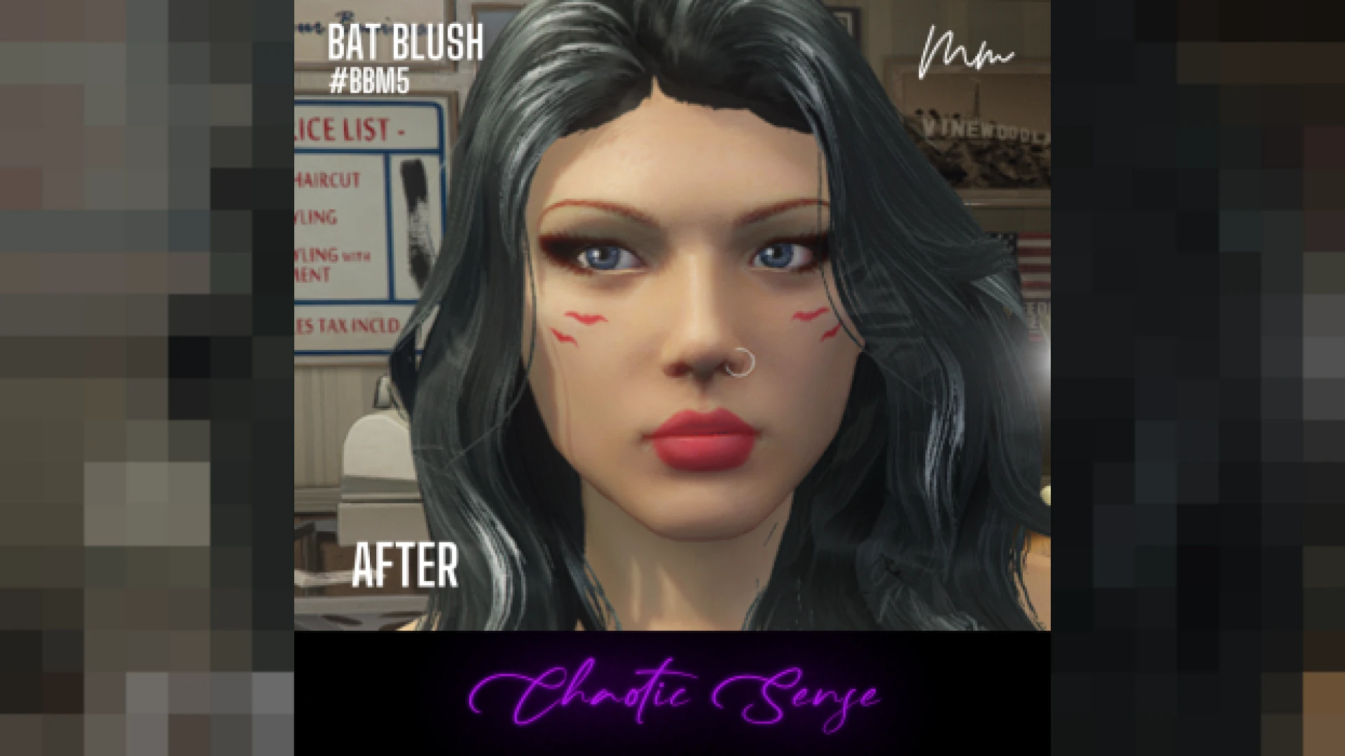 Female Makeup overlay on a FiveM MP female freemode character