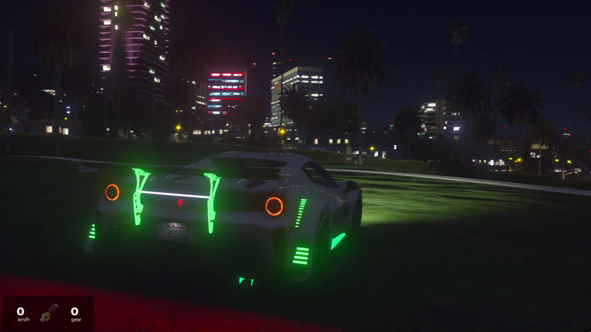Ferrari 488 Pista FiveM add-on supercar parked in Los Santos