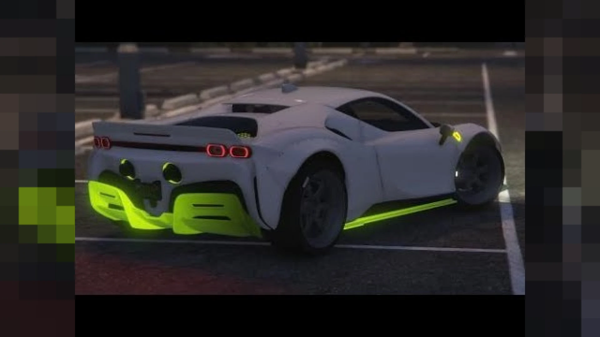 Ferrari SF90 hybrid supercar parked in FiveM showroom