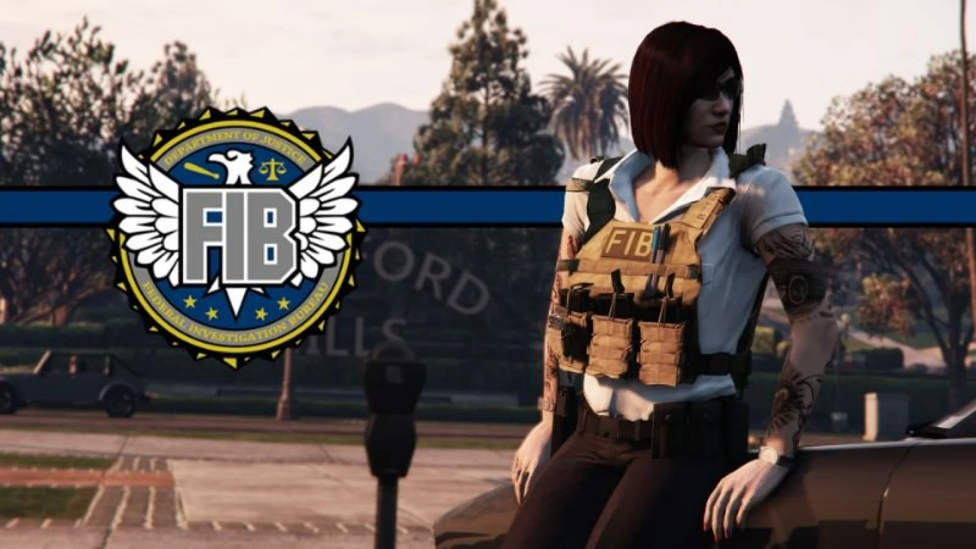 FIB vest worn by an MP Female FiveM agent
