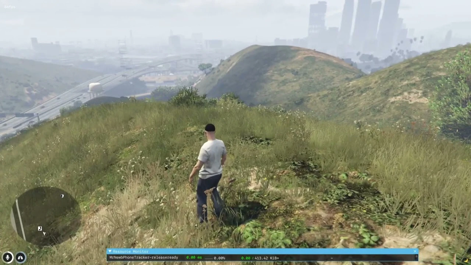 FiveM phone tracker script showing a suspect location on the map