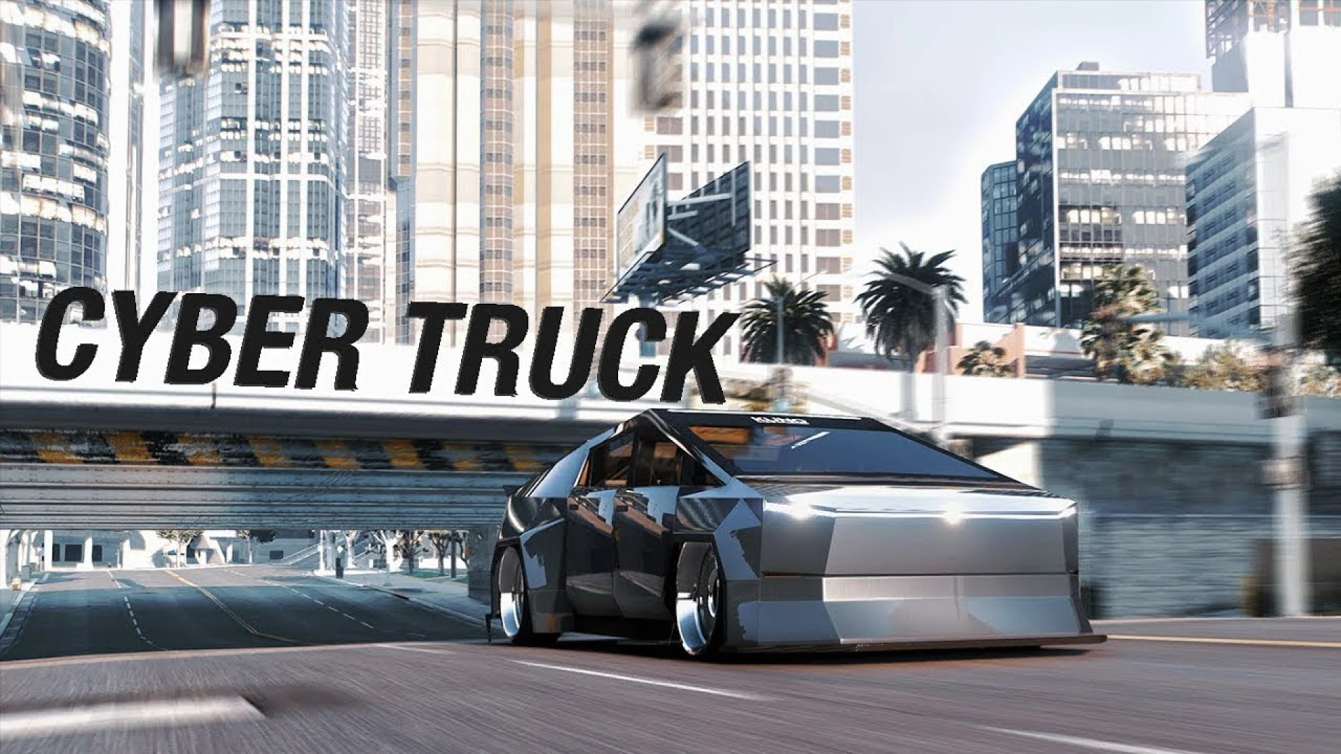 FiveM Tesla Cybertruck shown in-game for FiveM servers