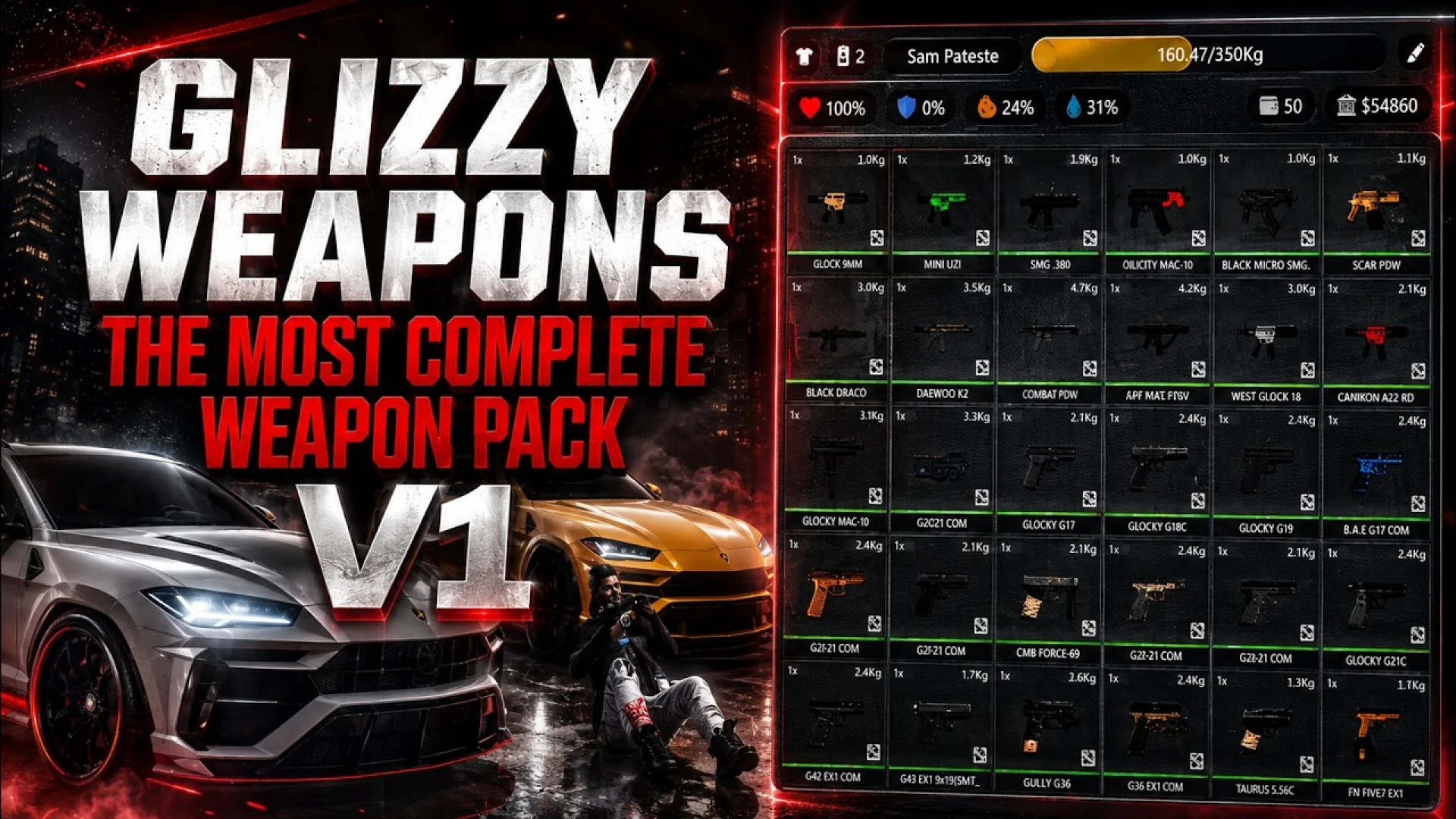 FJ Studios glizzy weapons pack firearms for FiveM