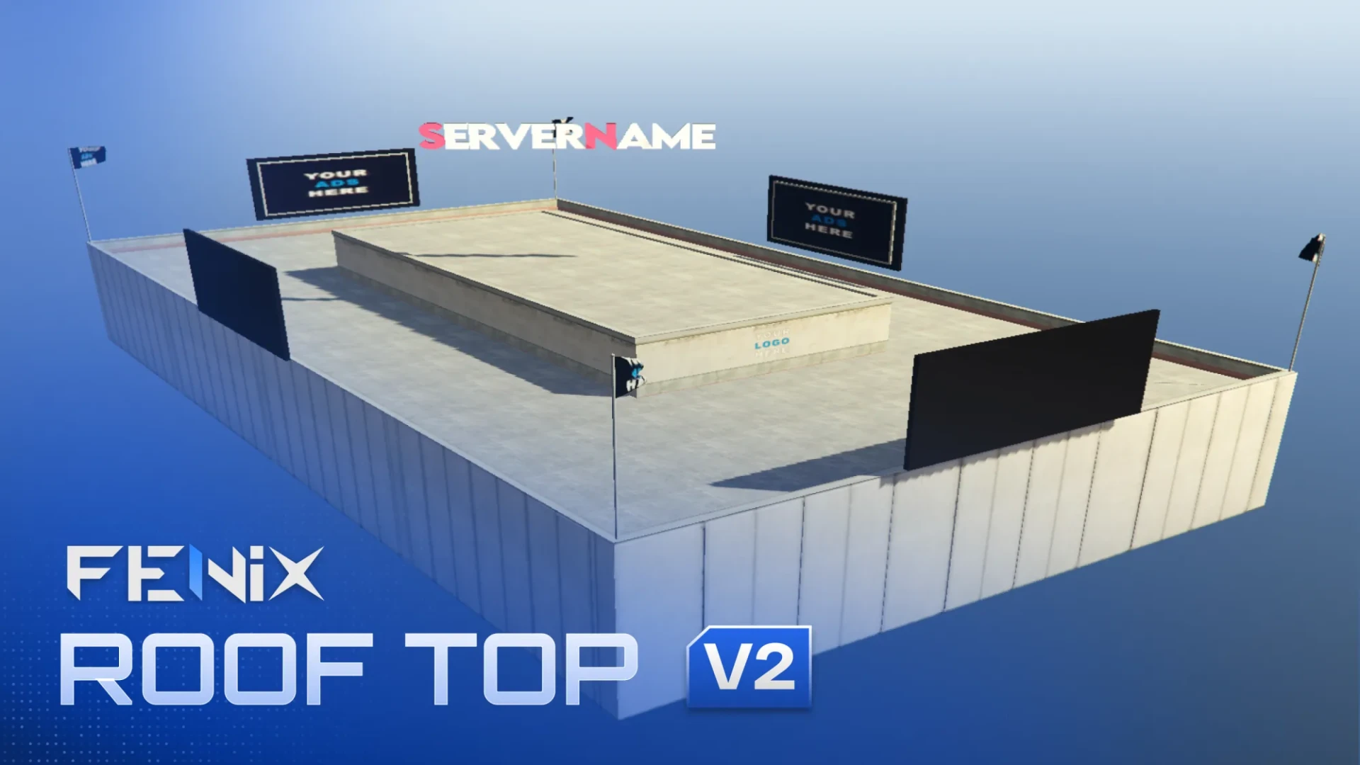 Rooftop MLO lounge and terrace venue for FiveM