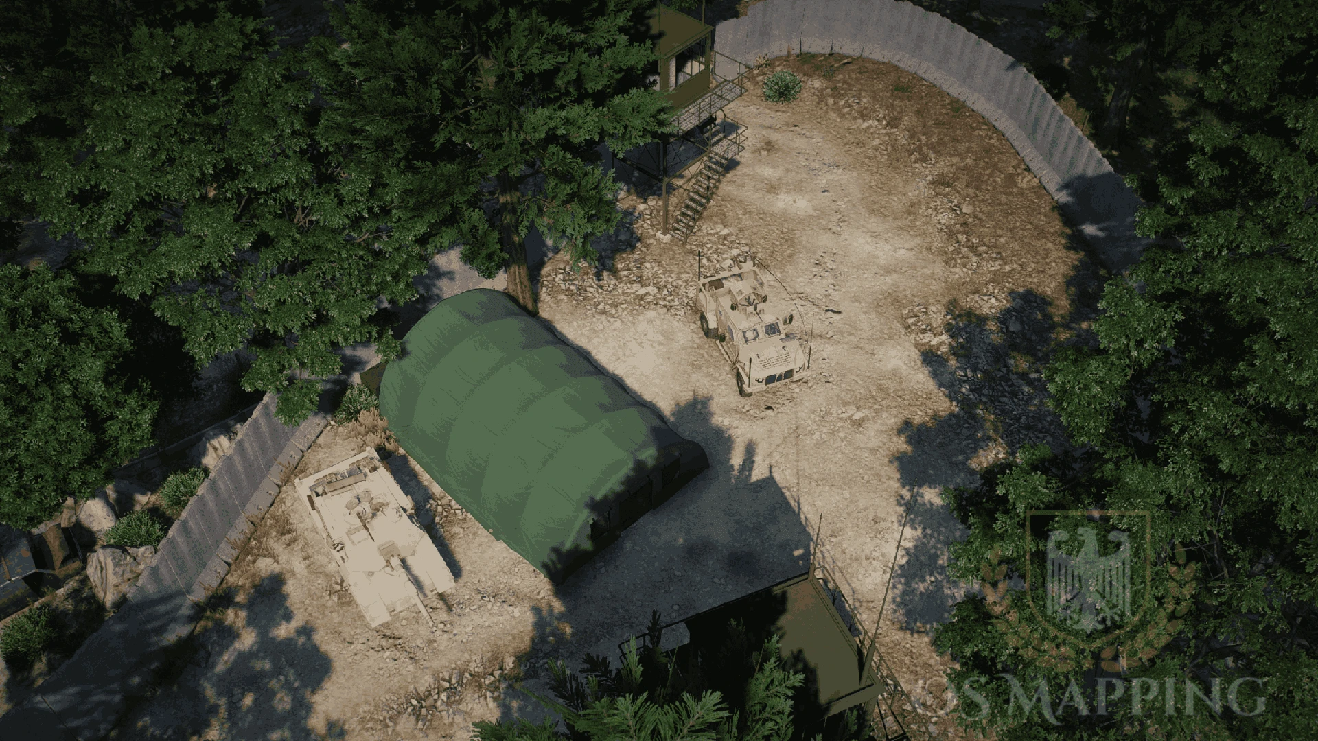 FOB Foxtrot military base MLO with fortified compound and checkpoints in FiveM