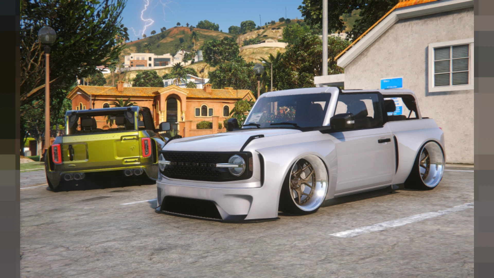 Ford Bronco Widebody FiveM add-on off-road SUV on the trail