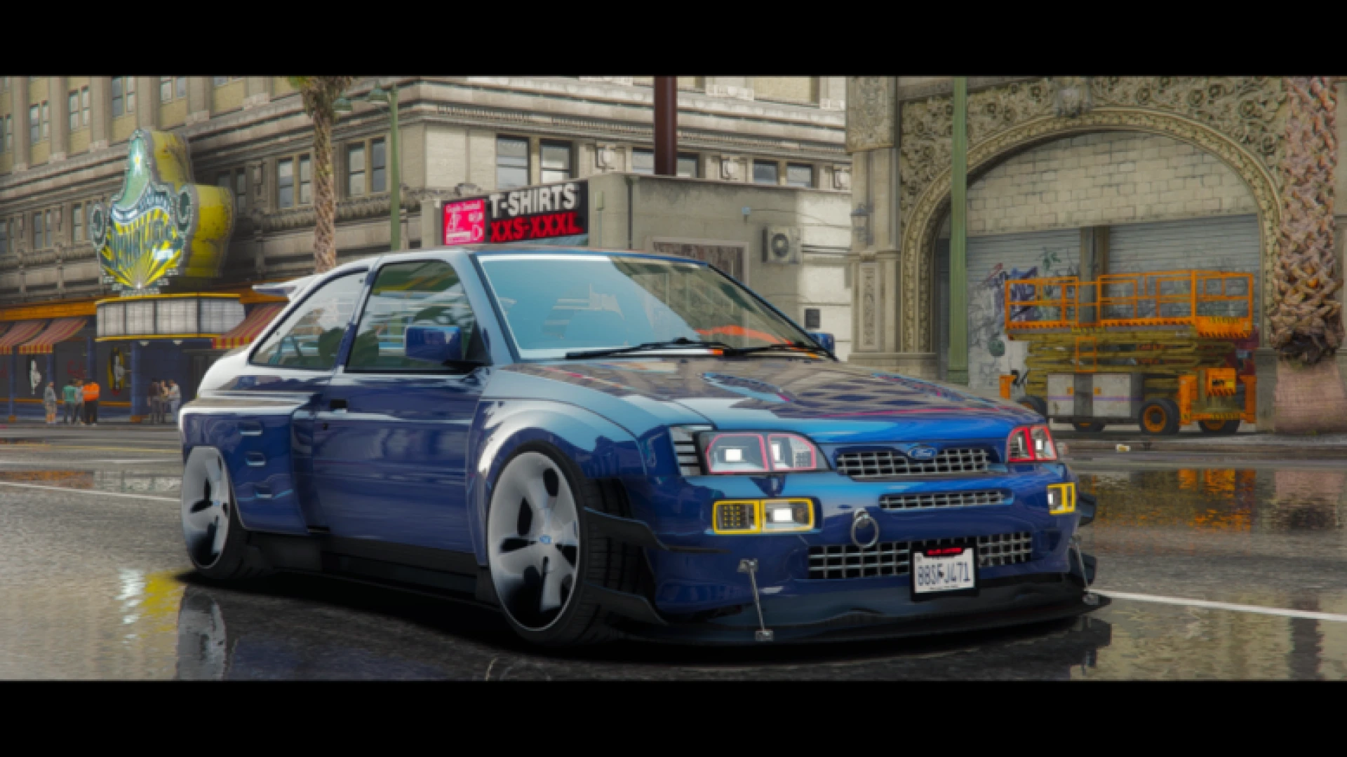 Ford Escort Cosworth widebody FiveM tuned rally car