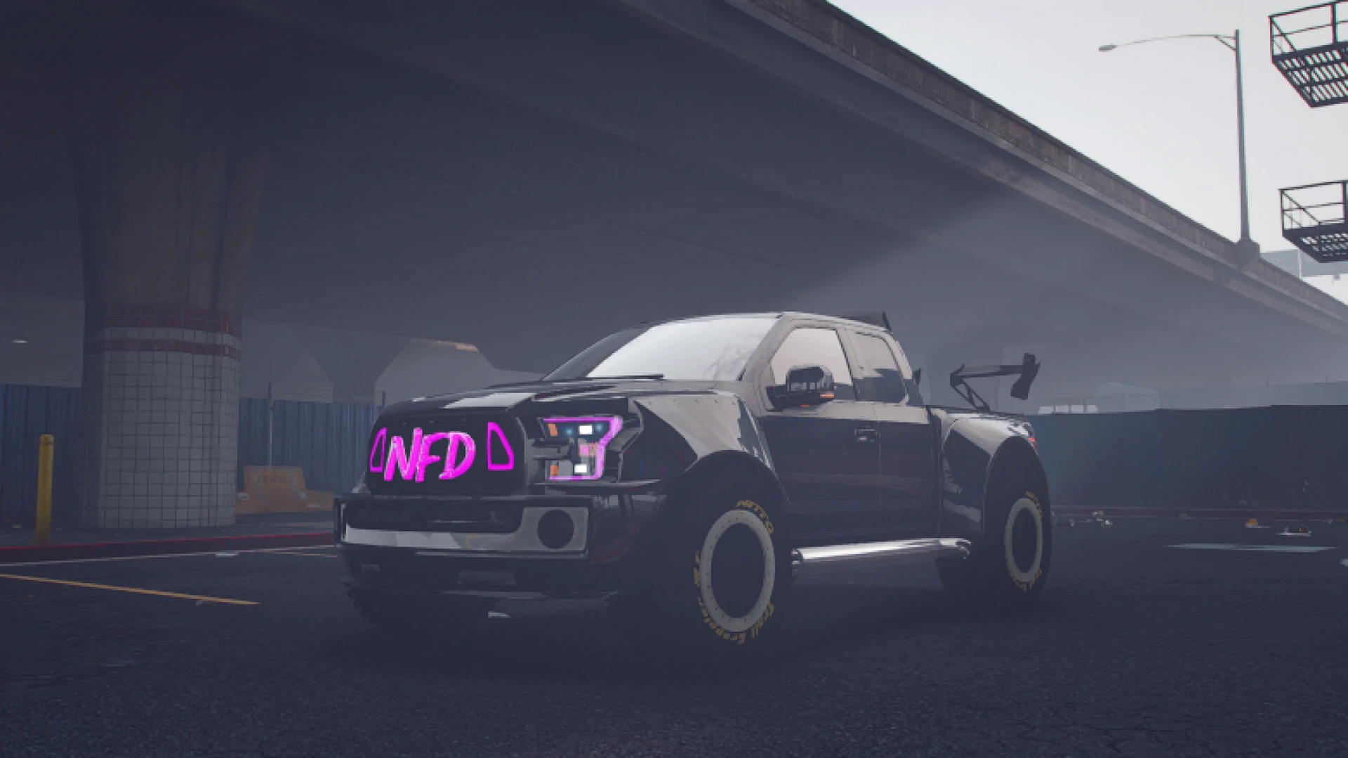 Ford F150 Scorpion tuning pickup for FiveM on rough terrain
