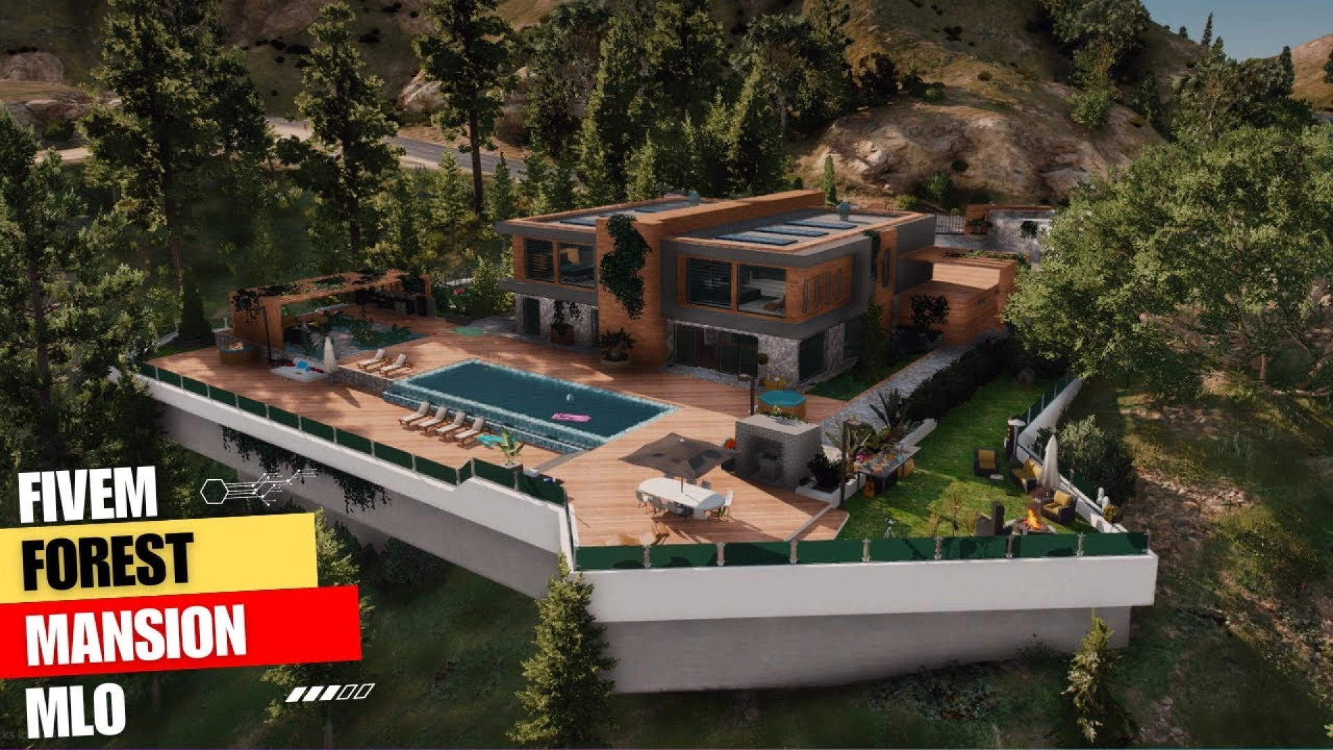 Forest Mansion MLO secluded woodland estate for FiveM
