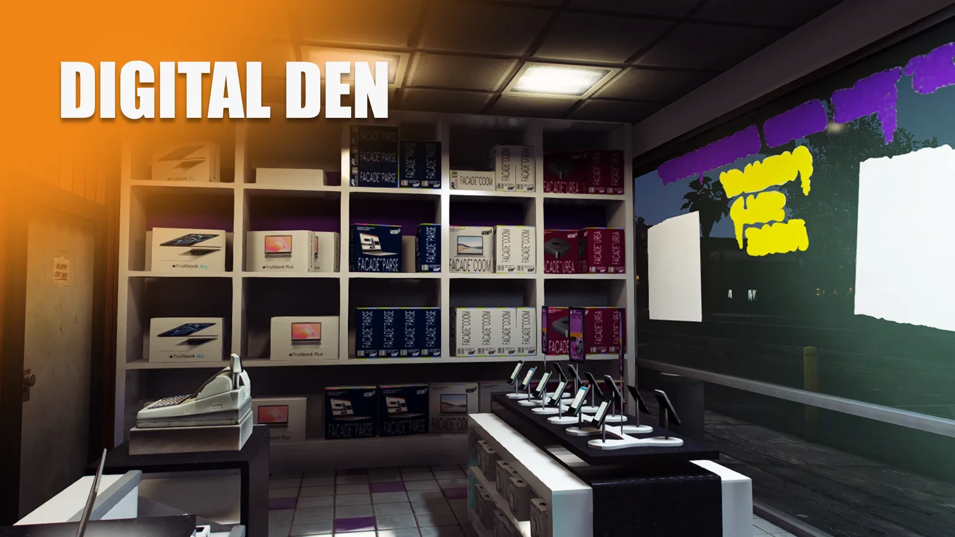 Digital Den MLO modern electronics store display tables in FiveM