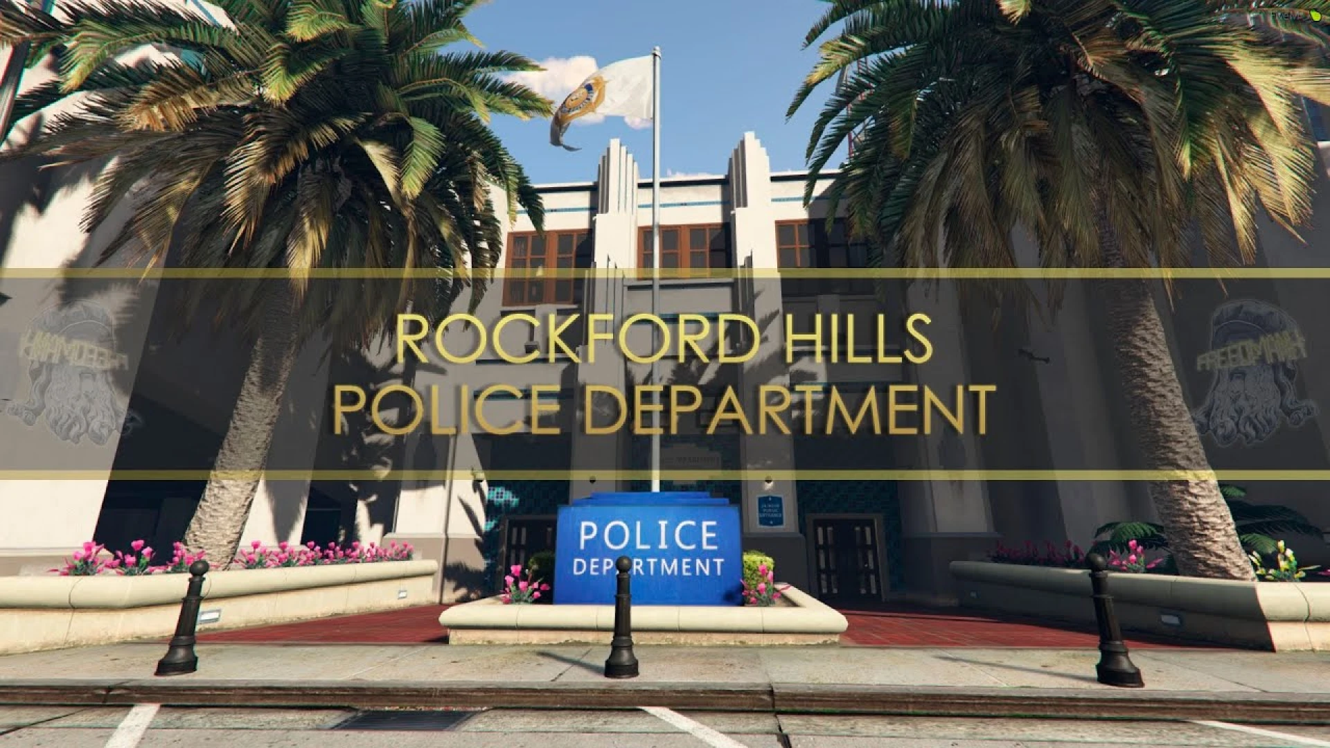 Rockford Hills PD FiveM MLO polished lobby and reception desk