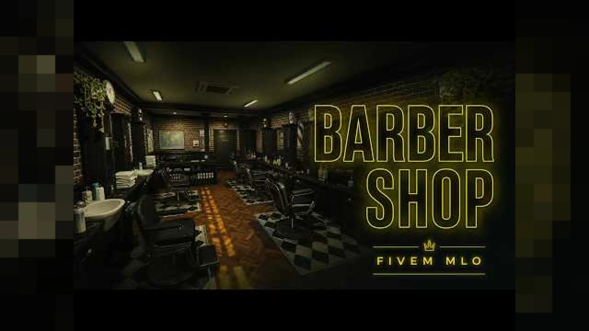 barber shop MLO grooming interior with styling chairs and mirrors in FiveM