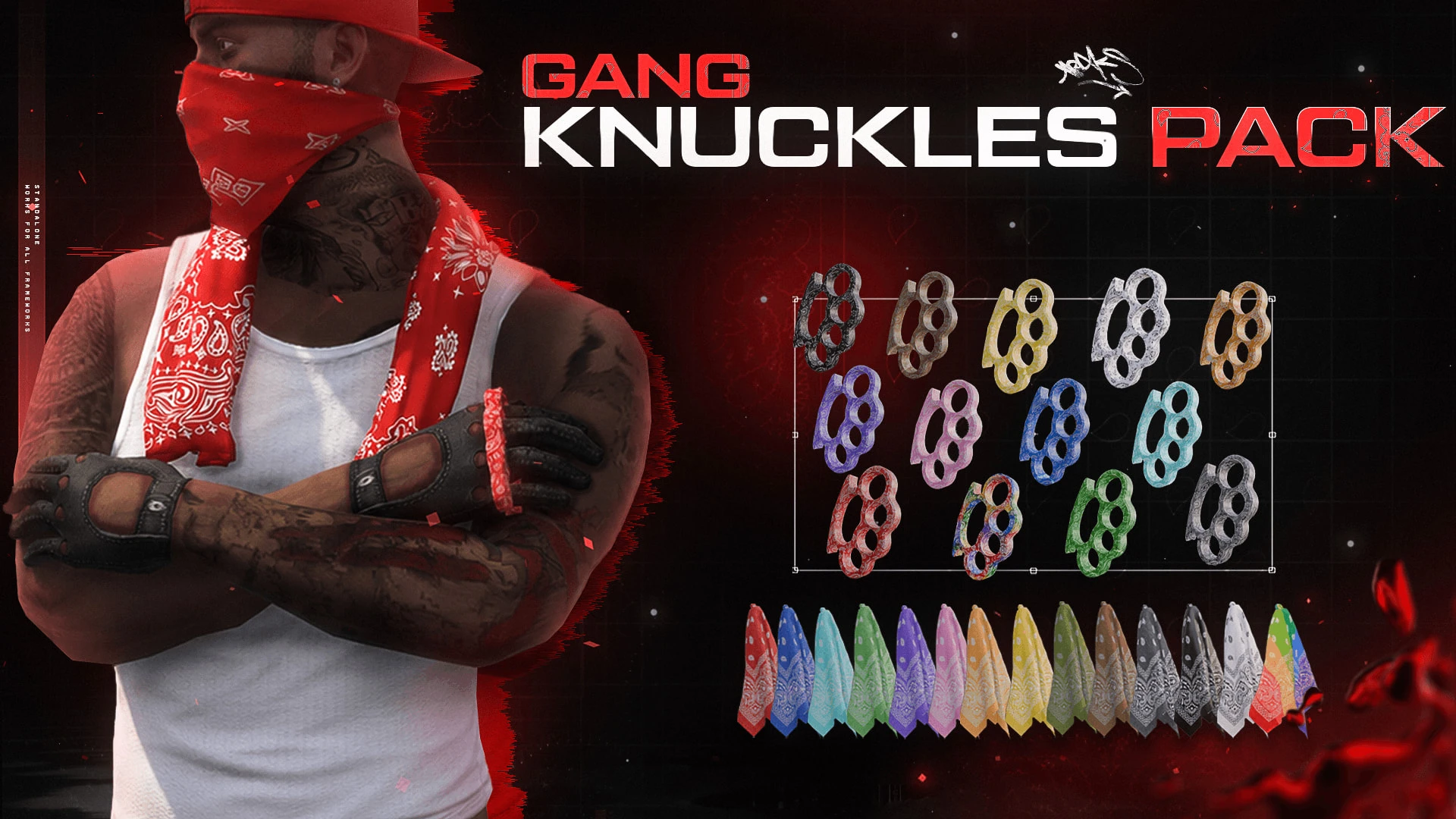 Knuckle duster pack of custom brass-knuckle melee weapons for FiveM