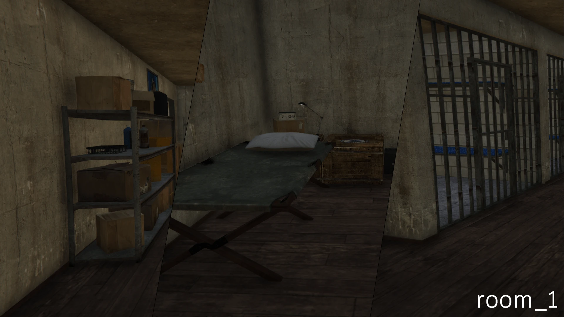Gang outpost mlo hideout with fortified yard, storage and lookout — view 2