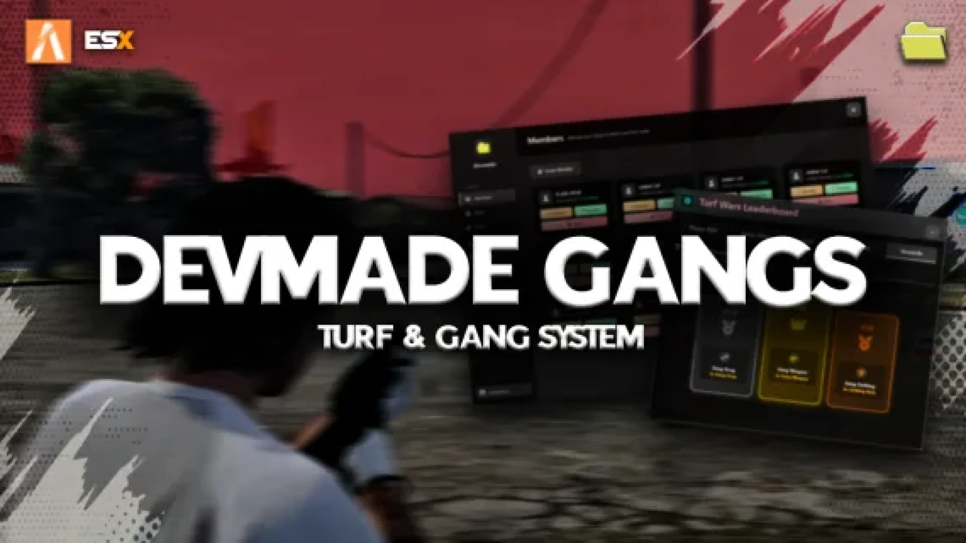 Gangs System FiveM script — gang management boss menu