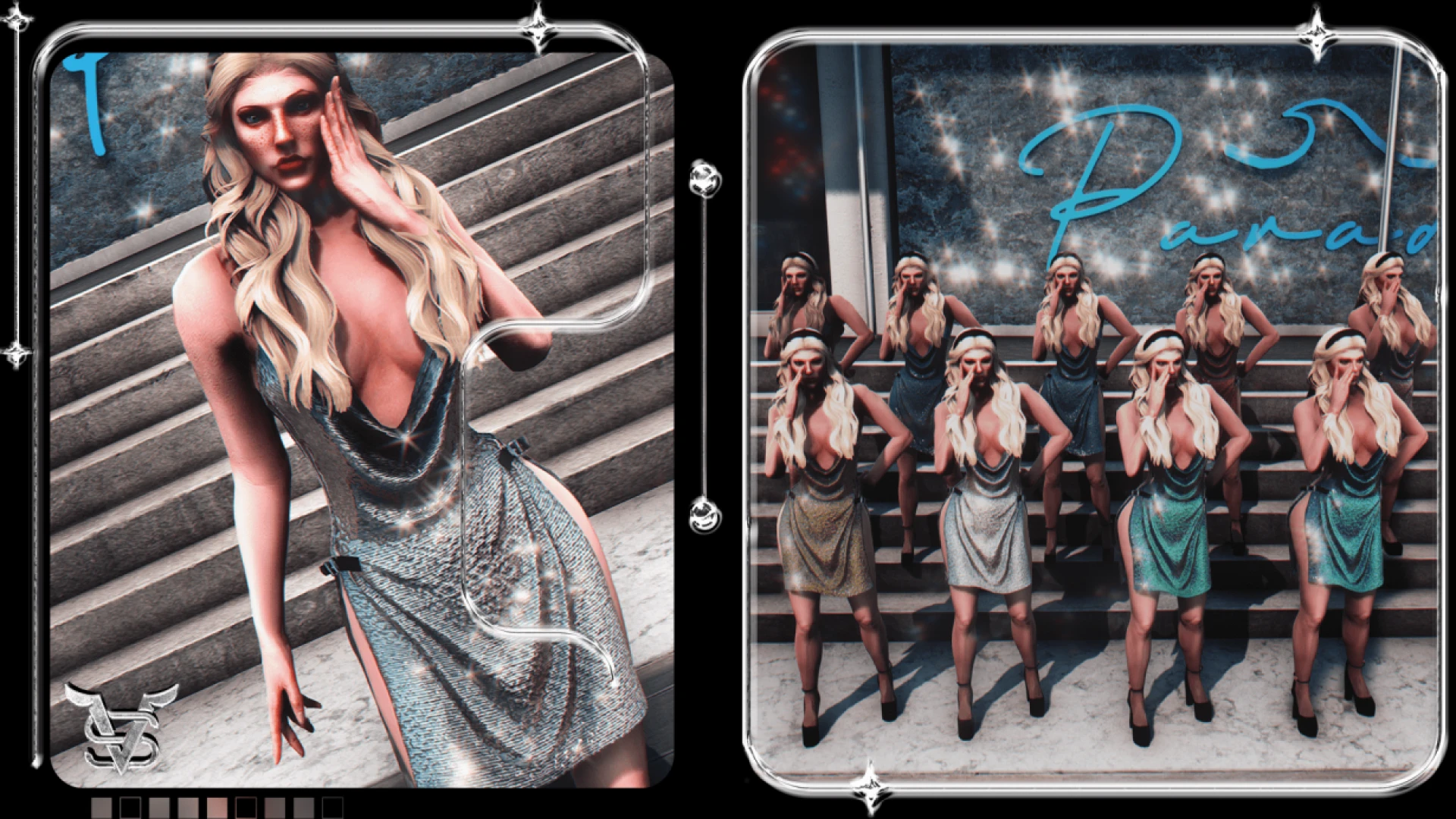 Glitter Dress on a FiveM MP female freemode character