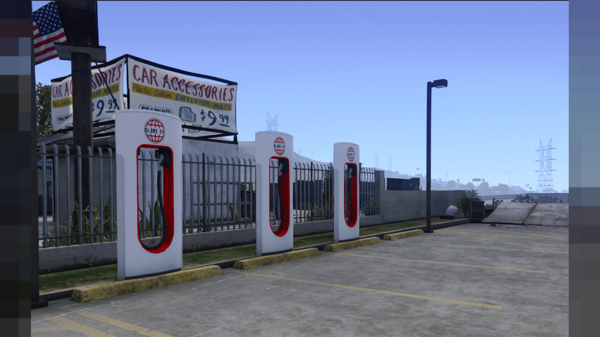 Global ev dealership showroom with electric cars, charging bays, and a display floor — view 2
